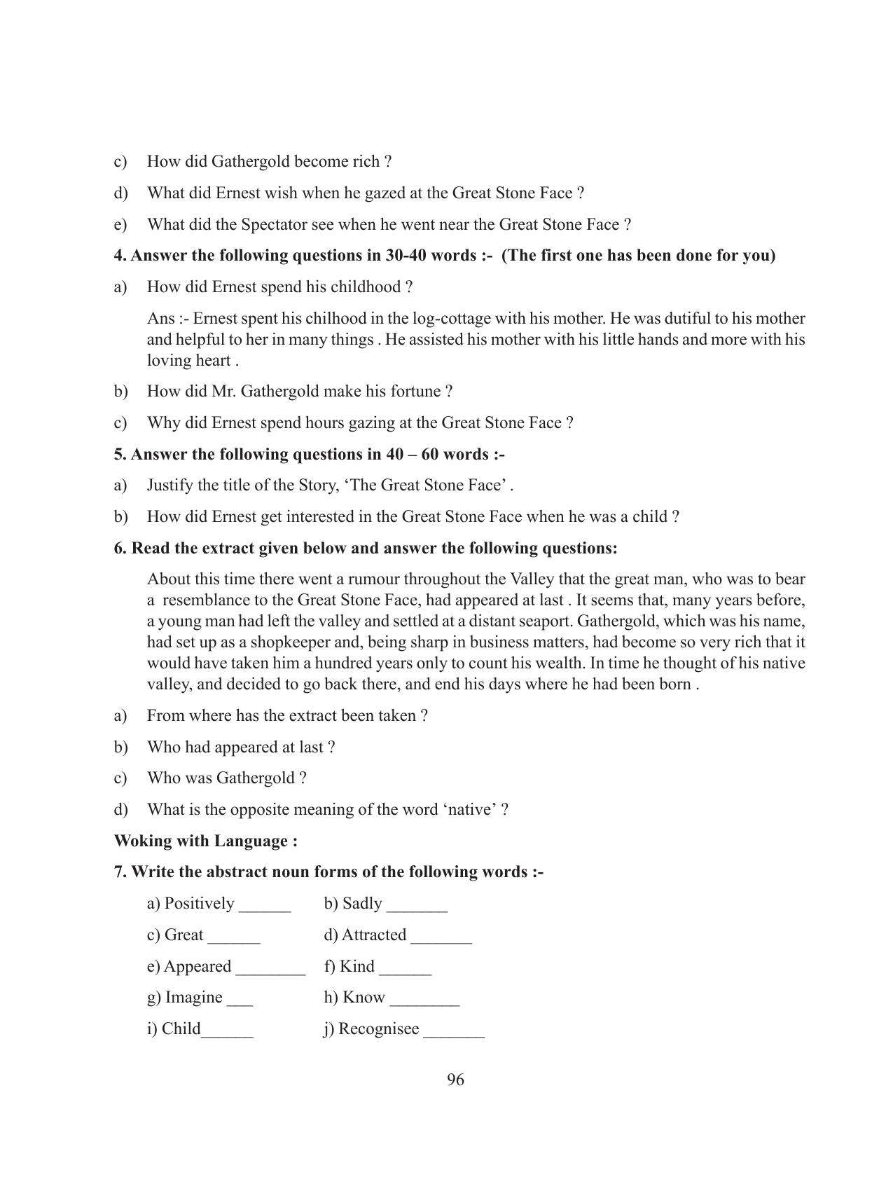 Tripura Board Class 8 English Workbooks - Page 96