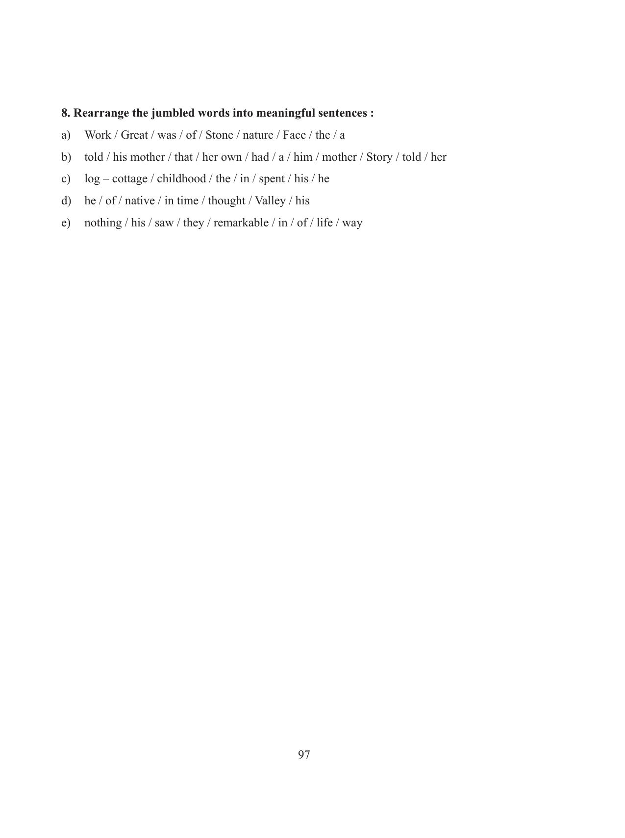 Tripura Board Class 8 English Workbooks - Page 97