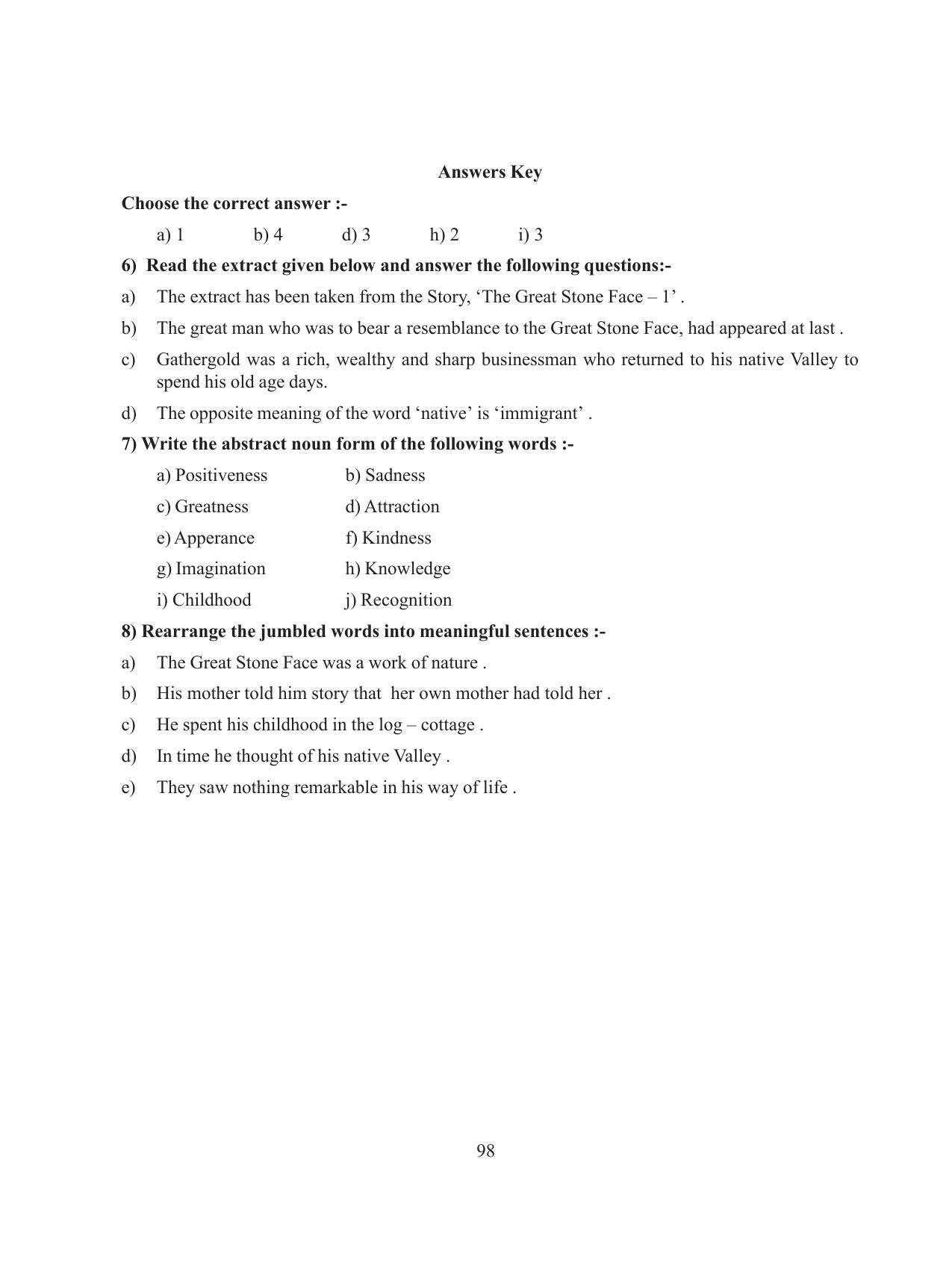 Tripura Board Class 8 English Workbooks - Page 98