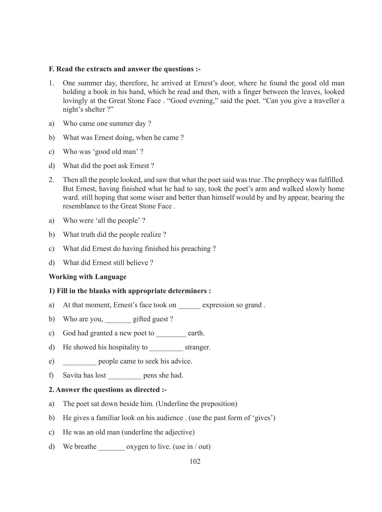 Tripura Board Class 8 English Workbooks - Page 102