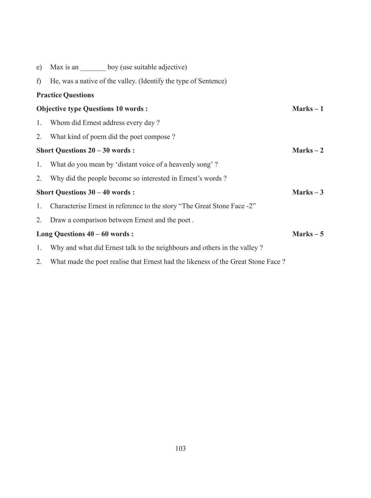 Tripura Board Class 8 English Workbooks - Page 103