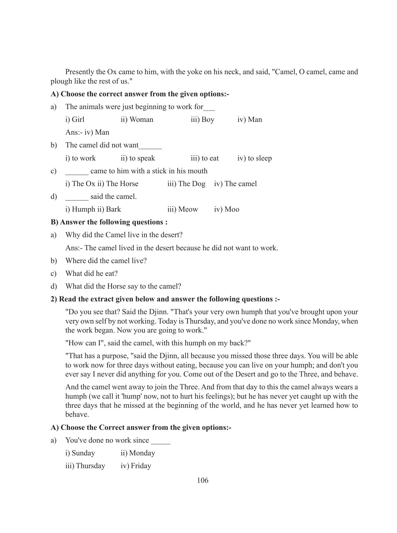 Tripura Board Class 8 English Workbooks - Page 106