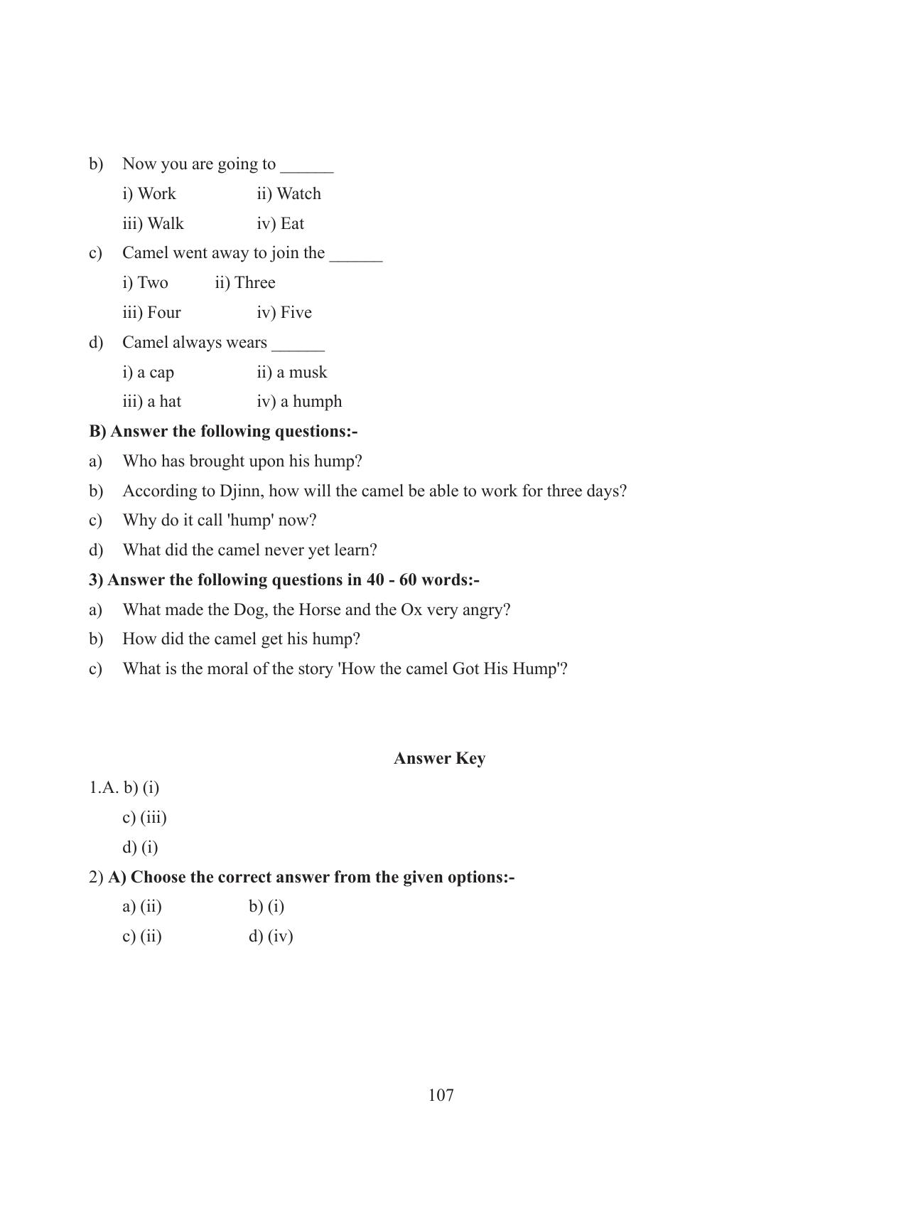 Tripura Board Class 8 English Workbooks - Page 107