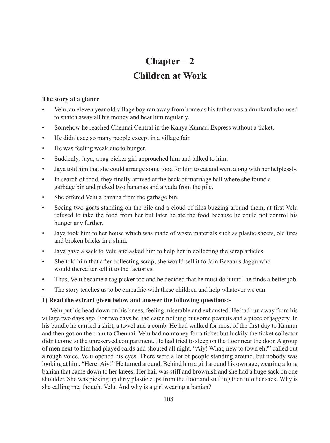 Tripura Board Class 8 English Workbooks - Page 108