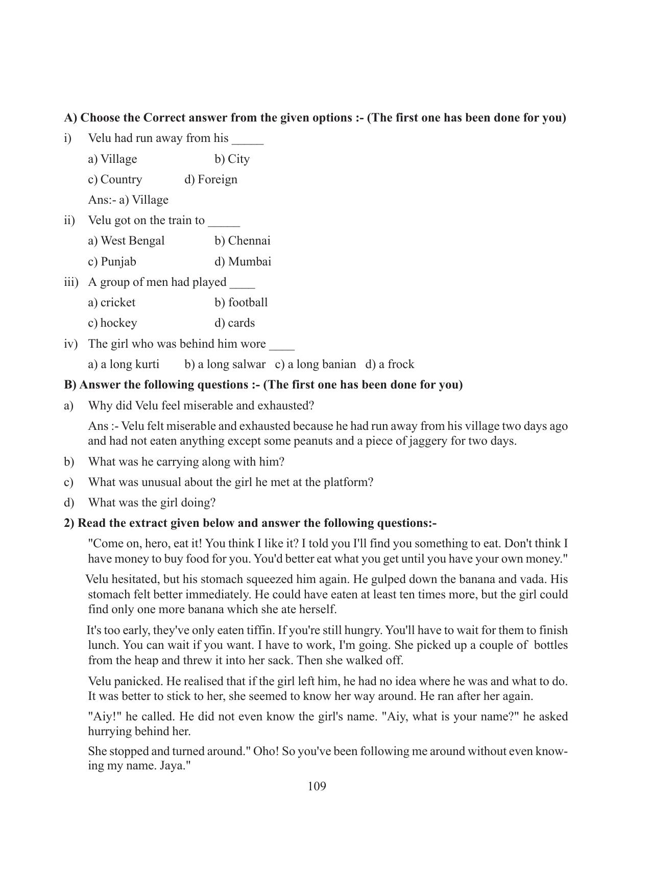 Tripura Board Class 8 English Workbooks - Page 109