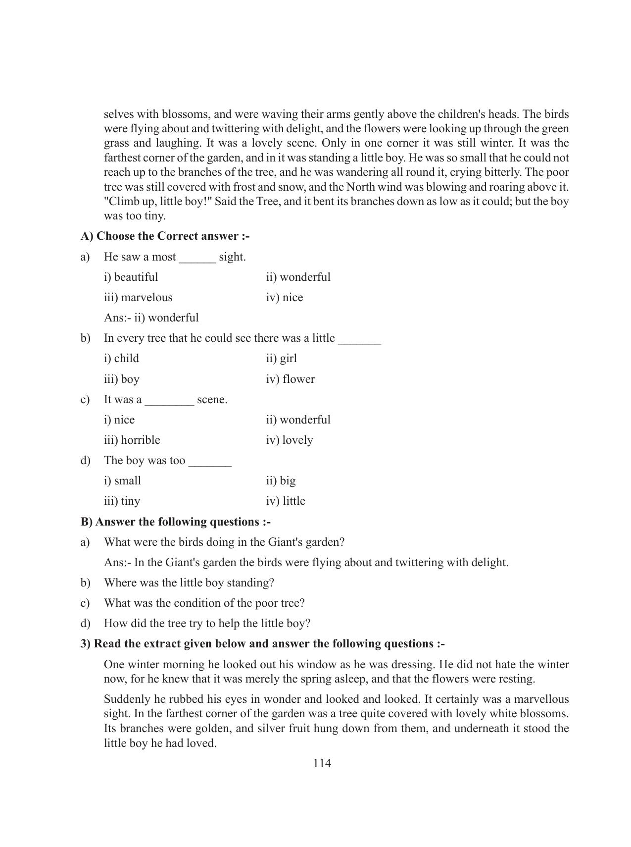 Tripura Board Class 8 English Workbooks - Page 114