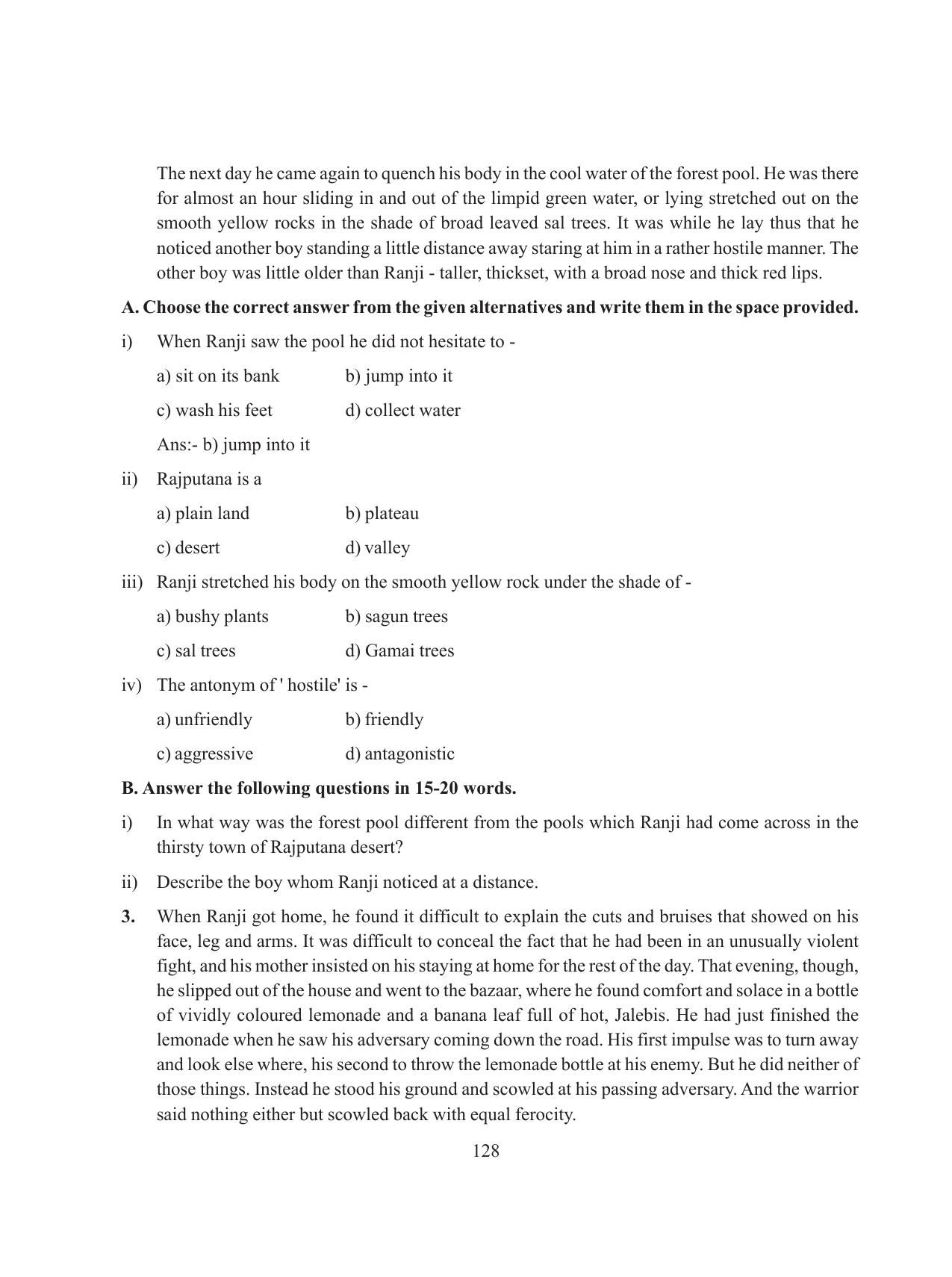 Tripura Board Class 8 English Workbooks - Page 128