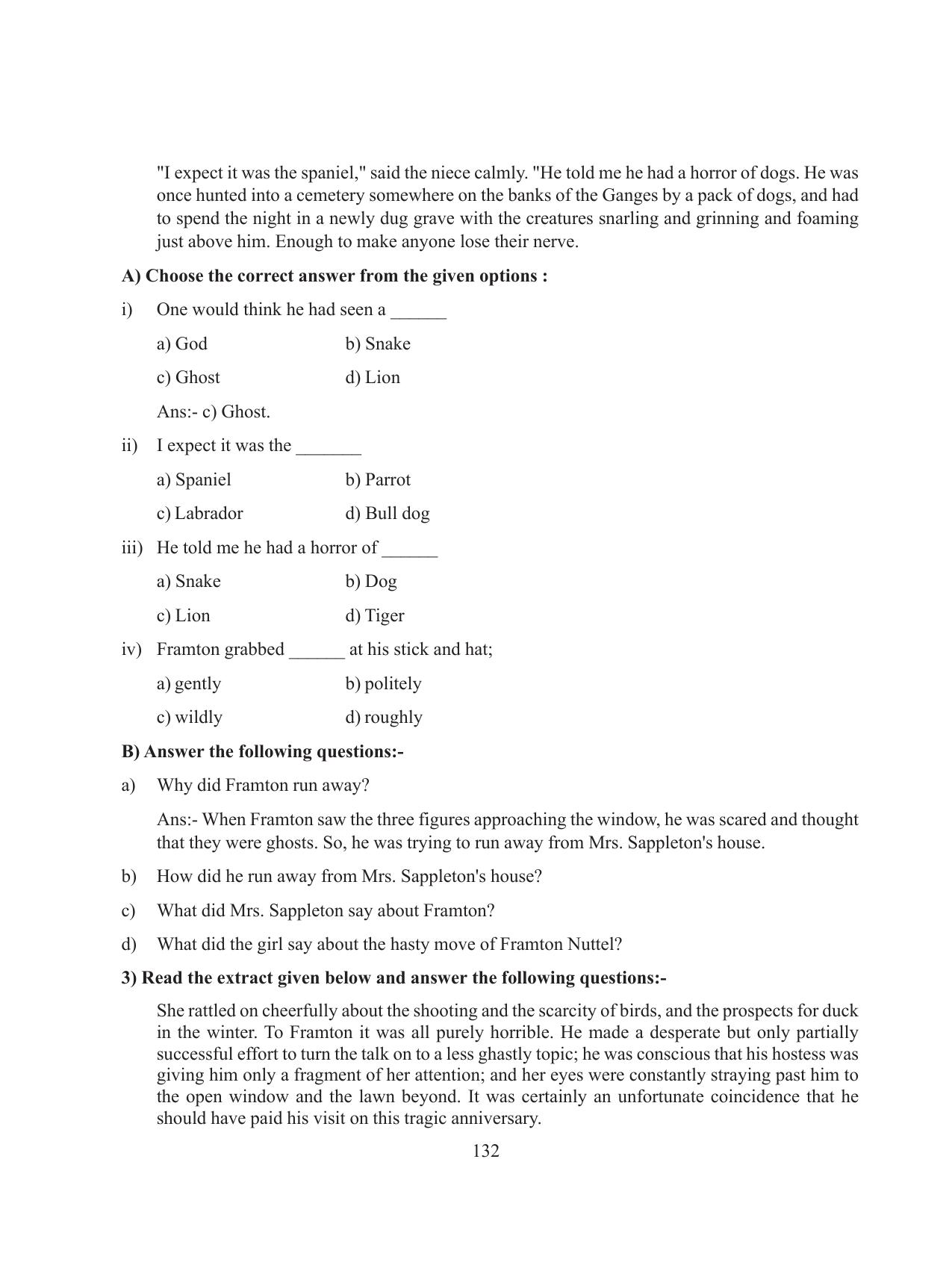 Tripura Board Class 8 English Workbooks - Page 132