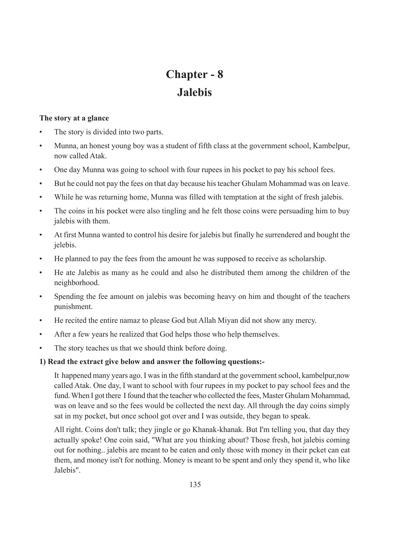 Tripura Board Class 8 English Workbooks - Page 135