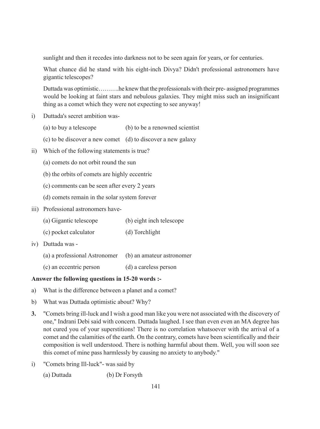 Tripura Board Class 8 English Workbooks - Page 141