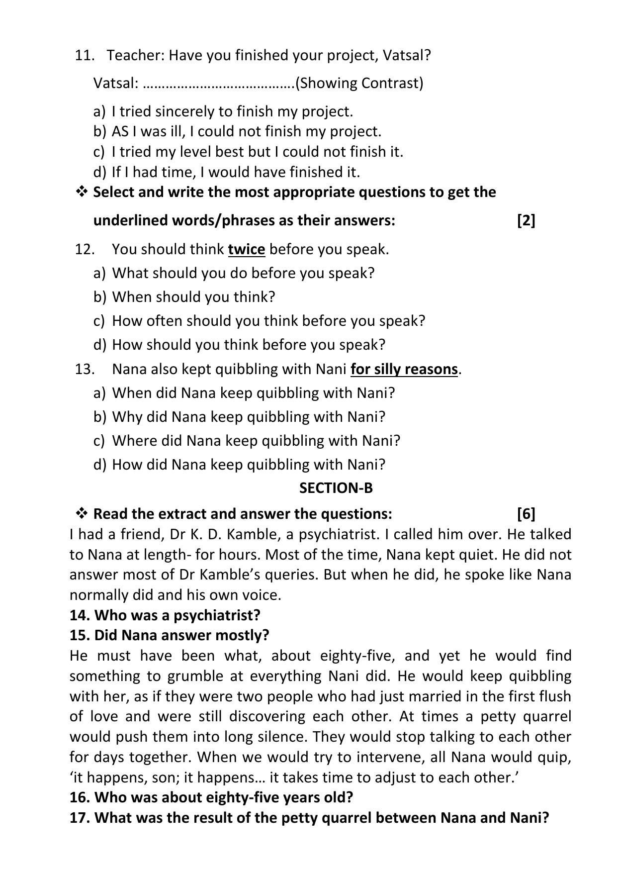 Gujarat Board Class 12th Question Paper 2020: STD-12-અંગ્રેજી દ્વિતીય ભાષા - Page 2