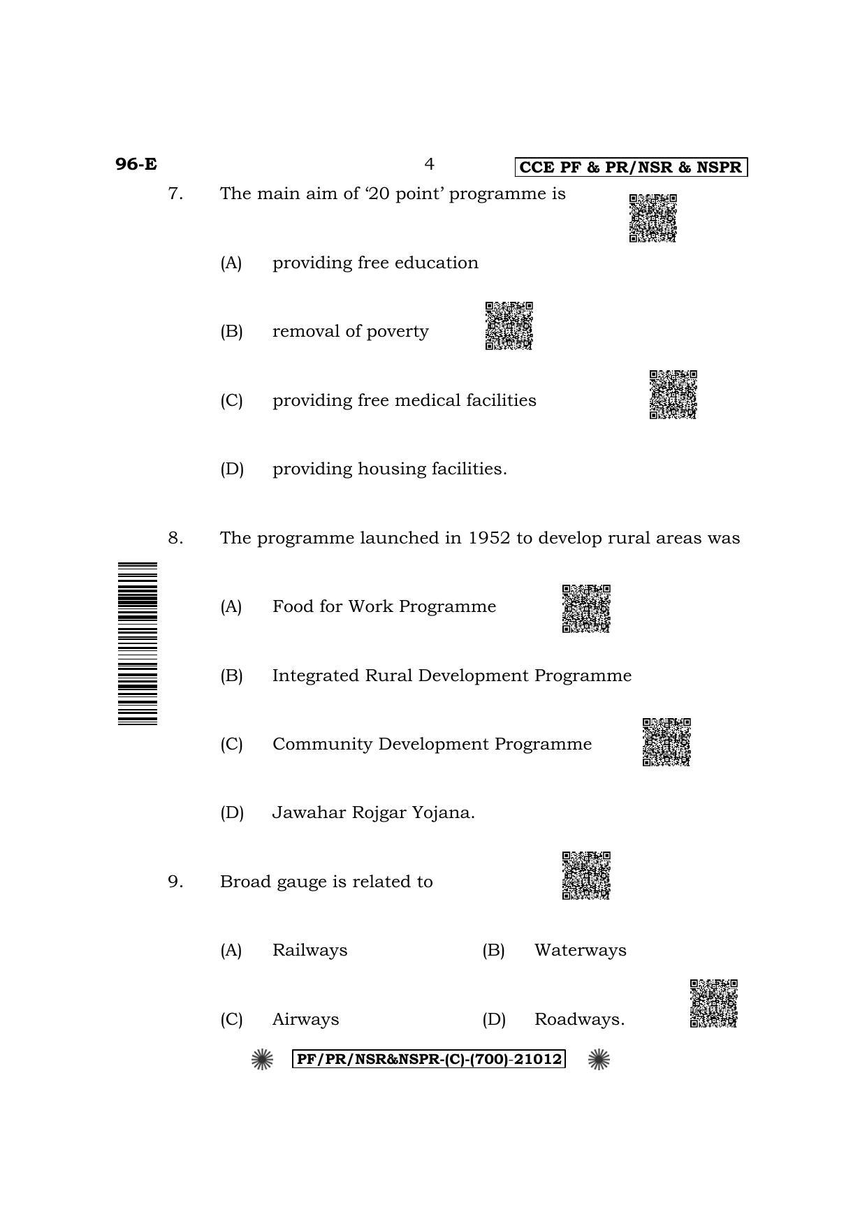 Karnataka SSLC Economics - English Medium Question Paper 2022 (C Version) - Page 4