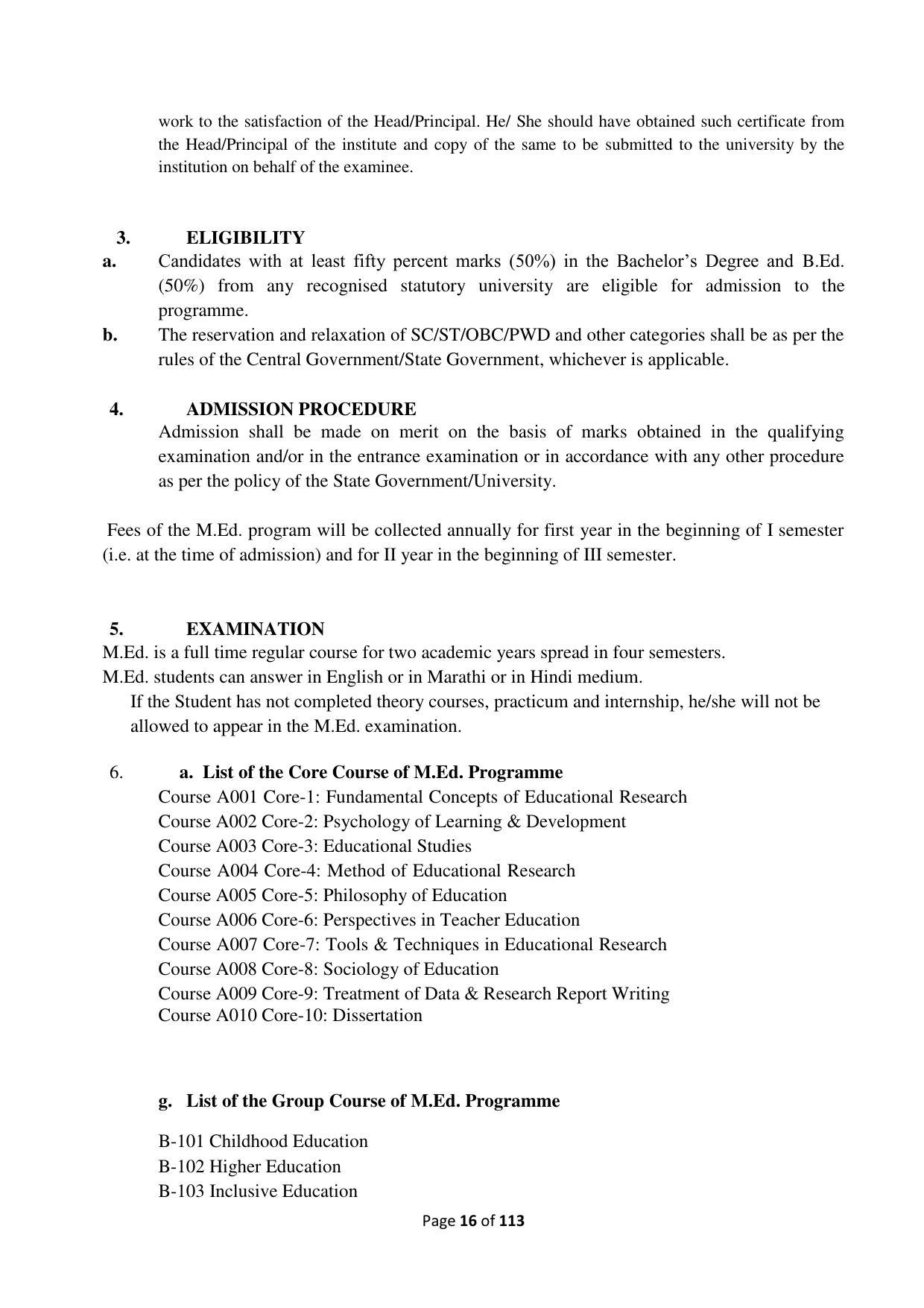 Dwonload Pdf - RTMNU Department of Education of (M.Ed.) CURRICULUM Syllabus. - Page 16