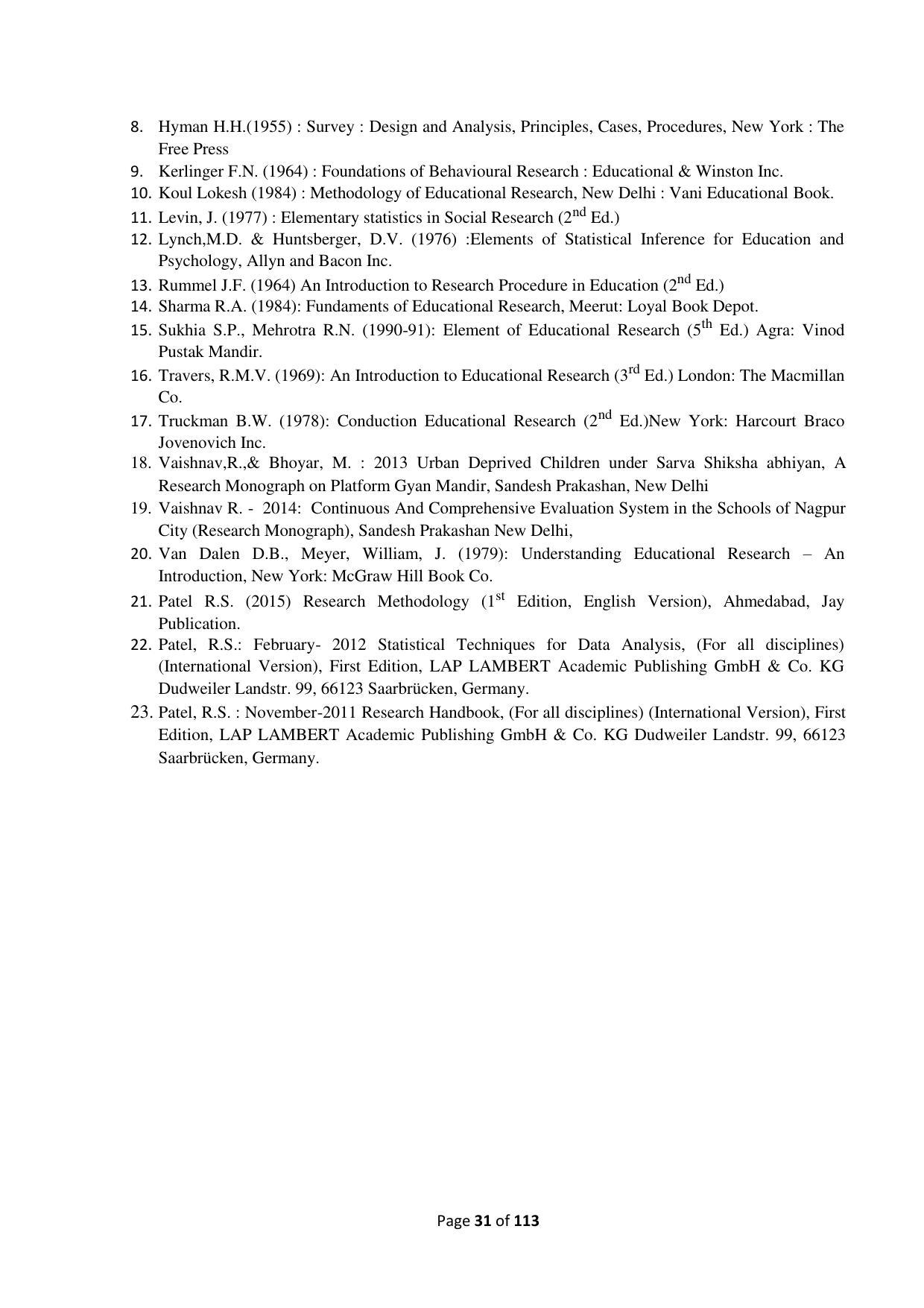 Dwonload Pdf - RTMNU Department of Education of (M.Ed.) CURRICULUM Syllabus. - Page 31