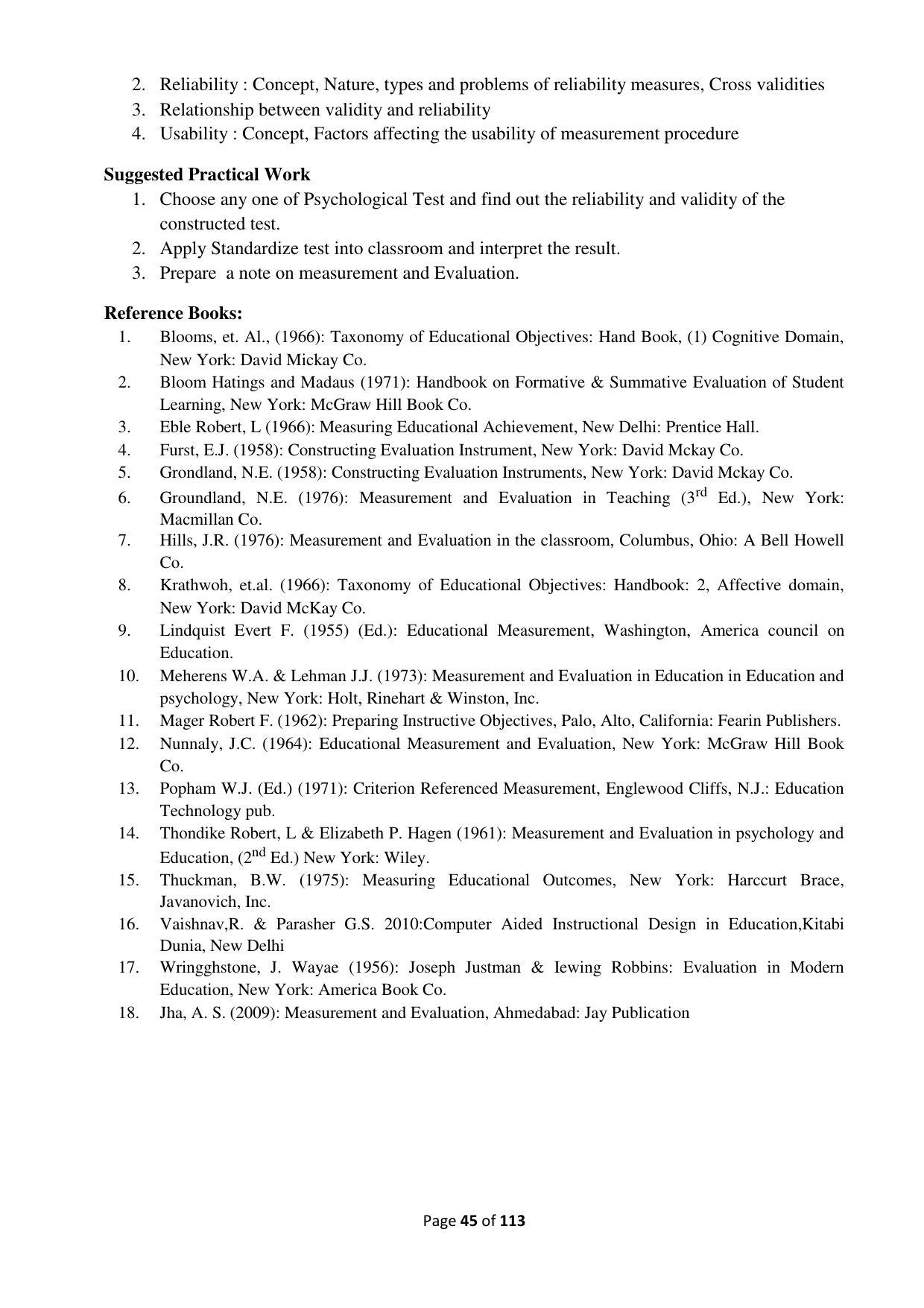 Dwonload Pdf - RTMNU Department of Education of (M.Ed.) CURRICULUM Syllabus. - Page 45