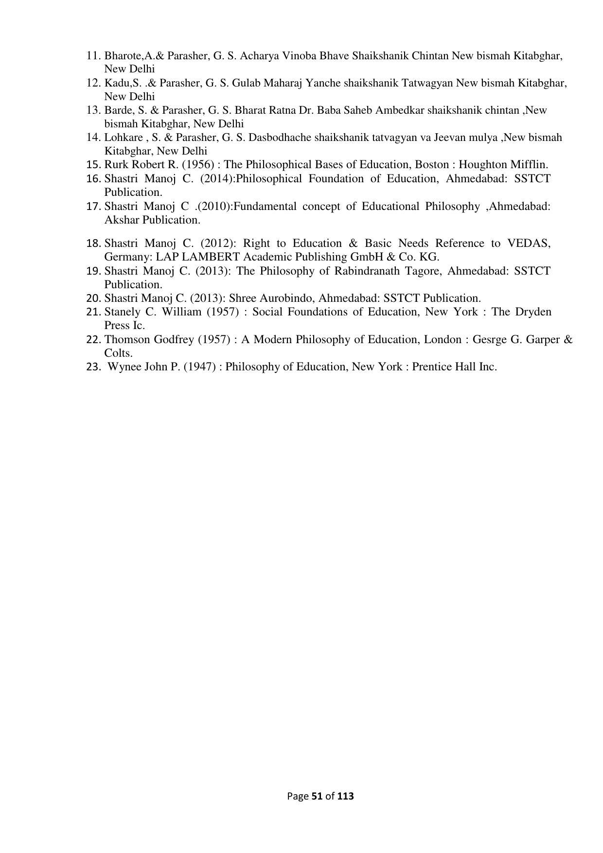 Dwonload Pdf - RTMNU Department of Education of (M.Ed.) CURRICULUM Syllabus. - Page 51
