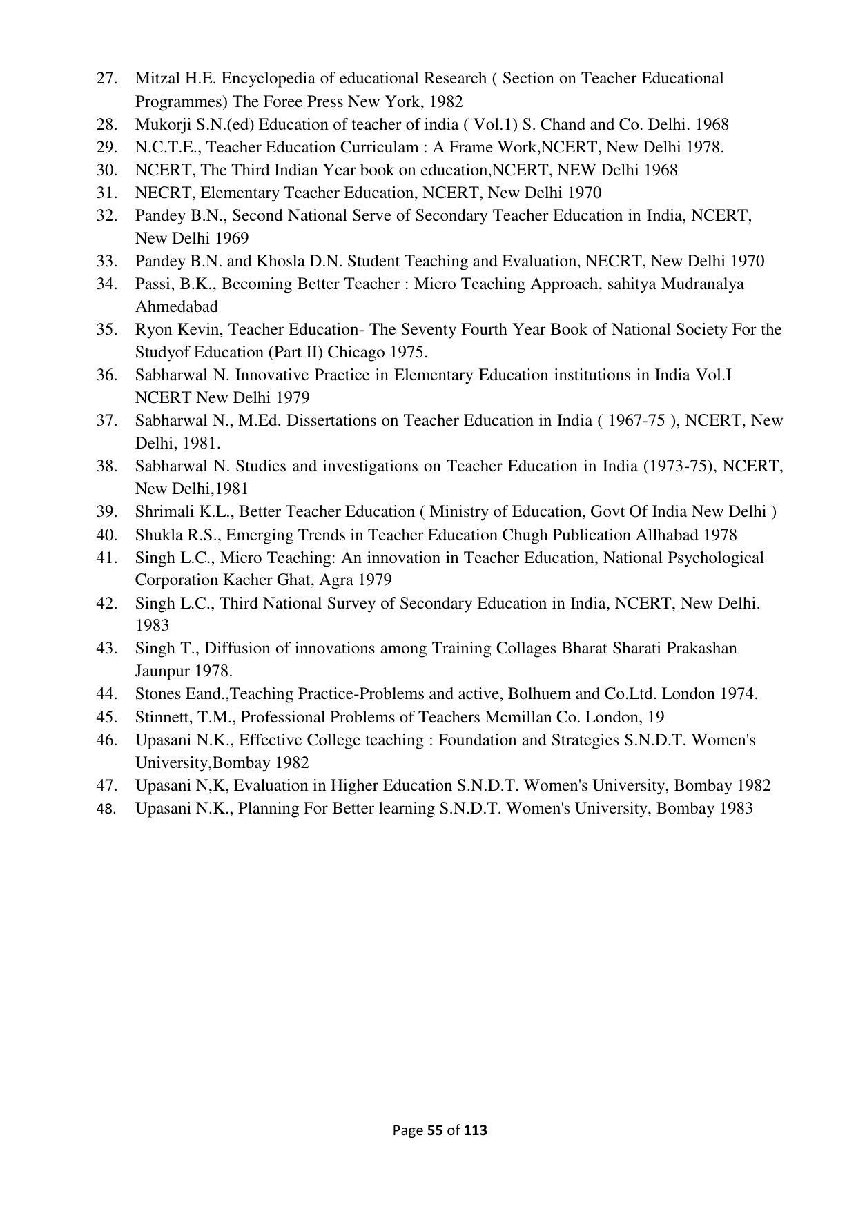 Dwonload Pdf - RTMNU Department of Education of (M.Ed.) CURRICULUM Syllabus. - Page 55