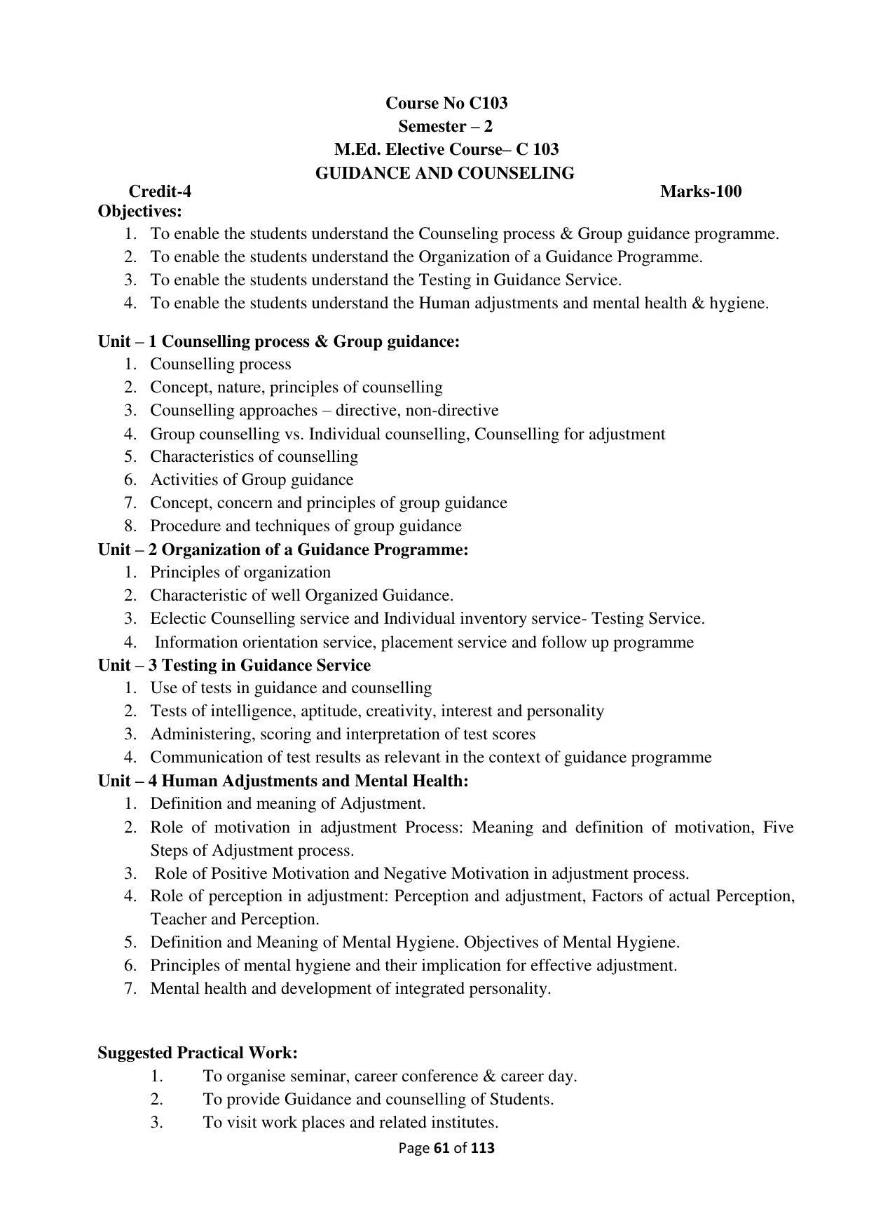 Dwonload Pdf - RTMNU Department of Education of (M.Ed.) CURRICULUM Syllabus. - Page 61