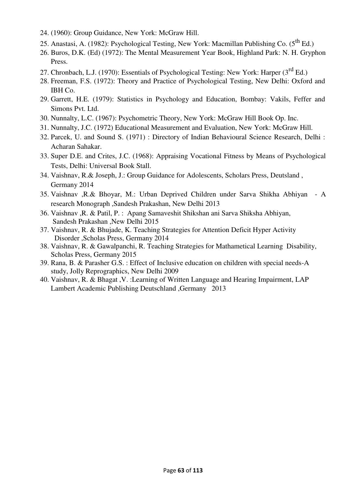 Dwonload Pdf - RTMNU Department of Education of (M.Ed.) CURRICULUM Syllabus. - Page 63