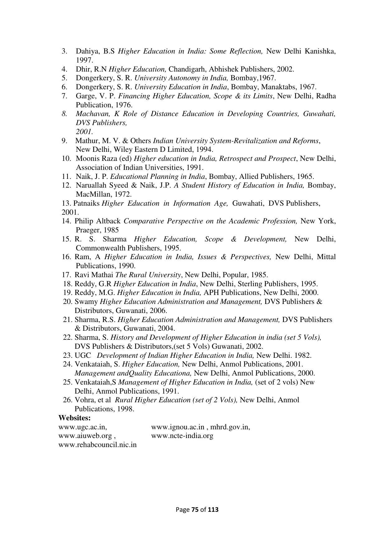 Dwonload Pdf - RTMNU Department of Education of (M.Ed.) CURRICULUM Syllabus. - Page 75