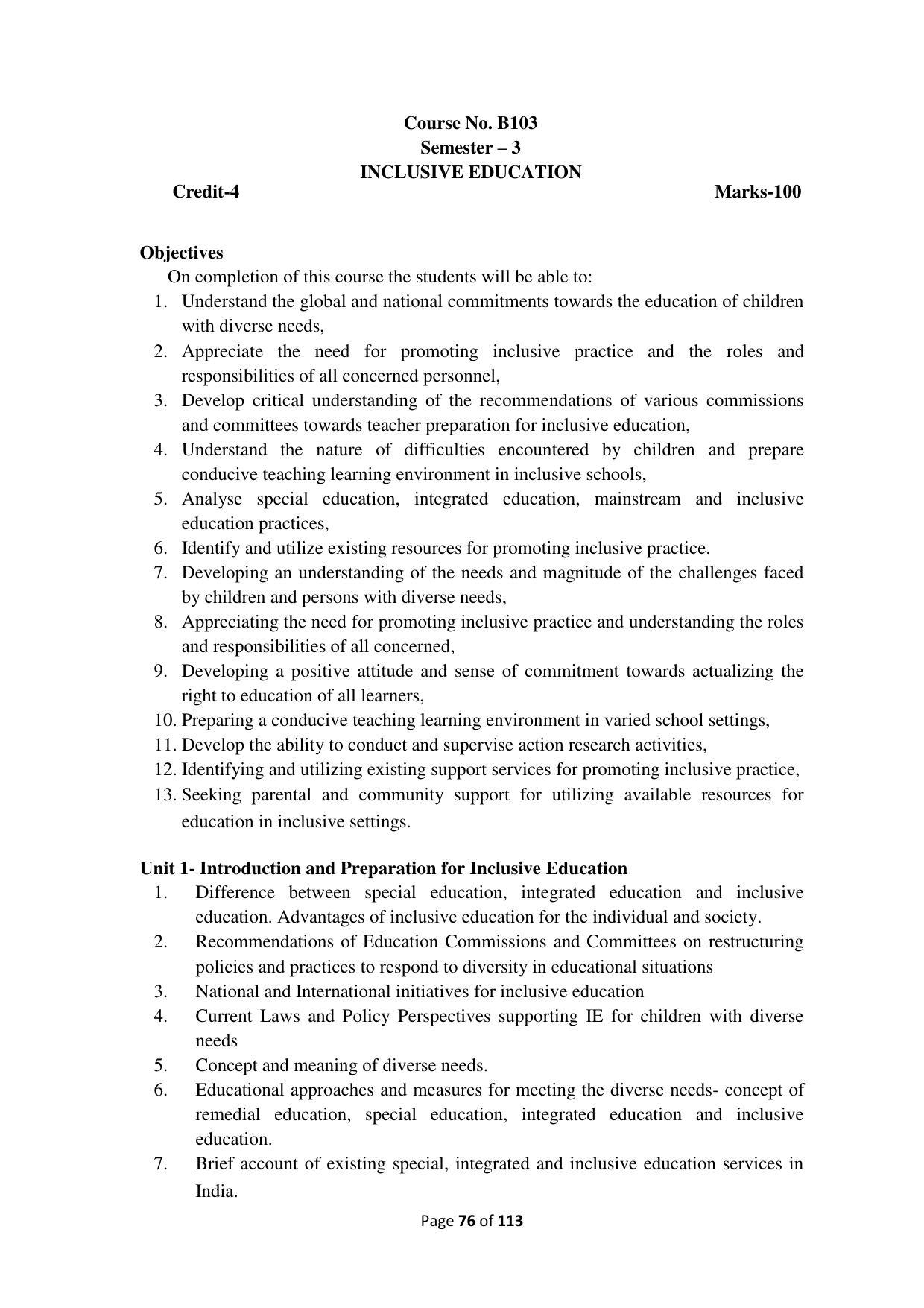 Dwonload Pdf - RTMNU Department of Education of (M.Ed.) CURRICULUM Syllabus. - Page 76