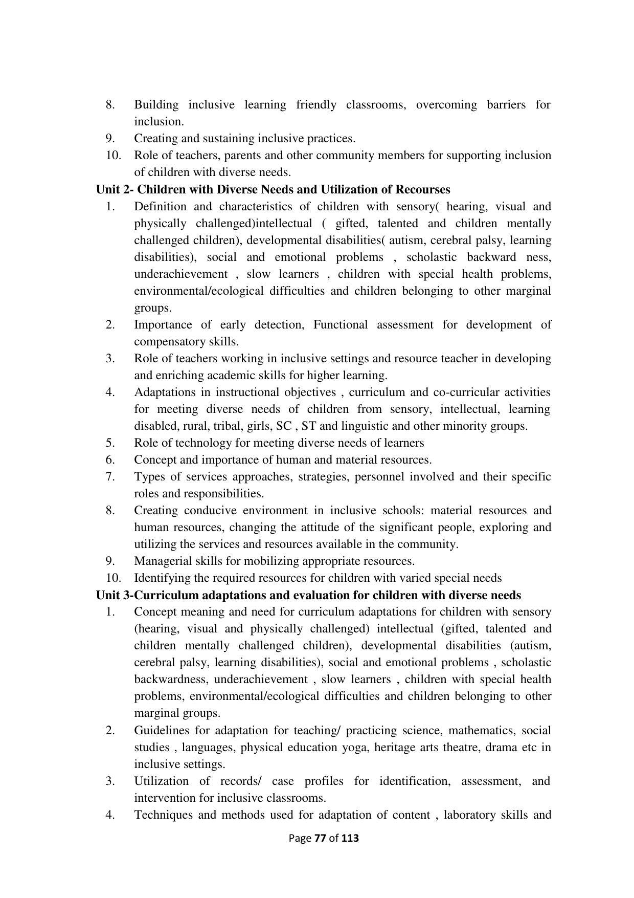 Dwonload Pdf - RTMNU Department of Education of (M.Ed.) CURRICULUM Syllabus. - Page 77