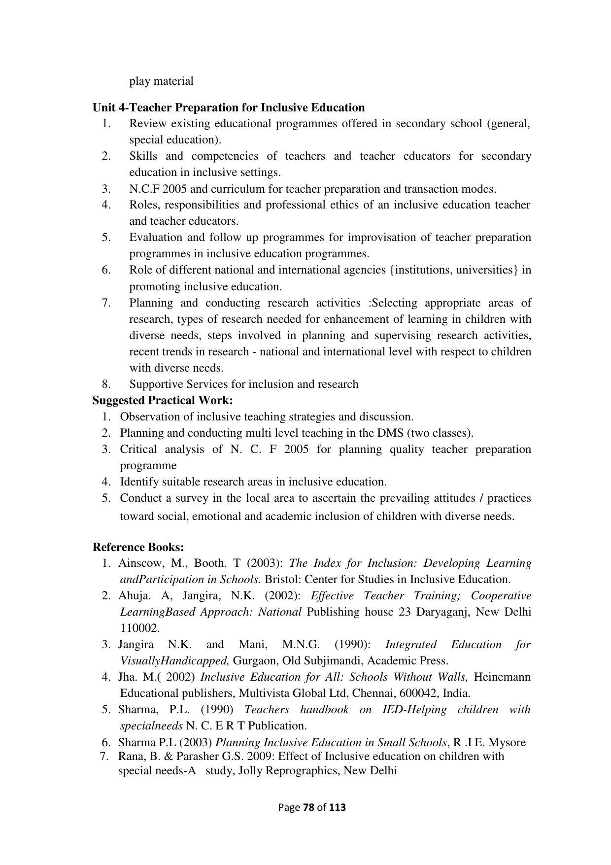 Dwonload Pdf - RTMNU Department of Education of (M.Ed.) CURRICULUM Syllabus. - Page 78