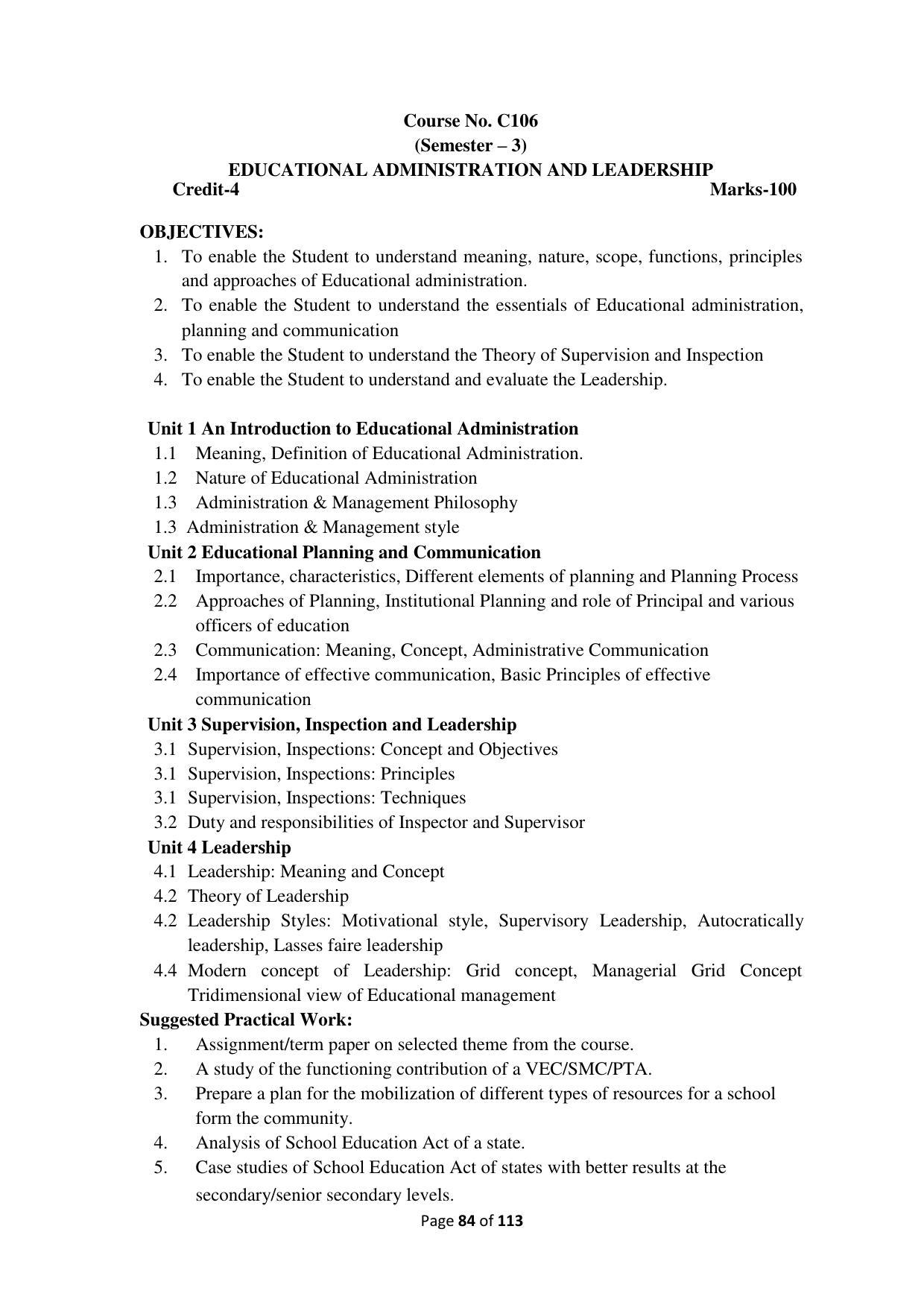 Dwonload Pdf - RTMNU Department of Education of (M.Ed.) CURRICULUM Syllabus. - Page 84