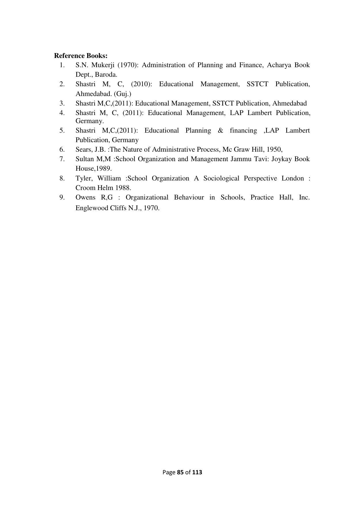 Dwonload Pdf - RTMNU Department of Education of (M.Ed.) CURRICULUM Syllabus. - Page 85