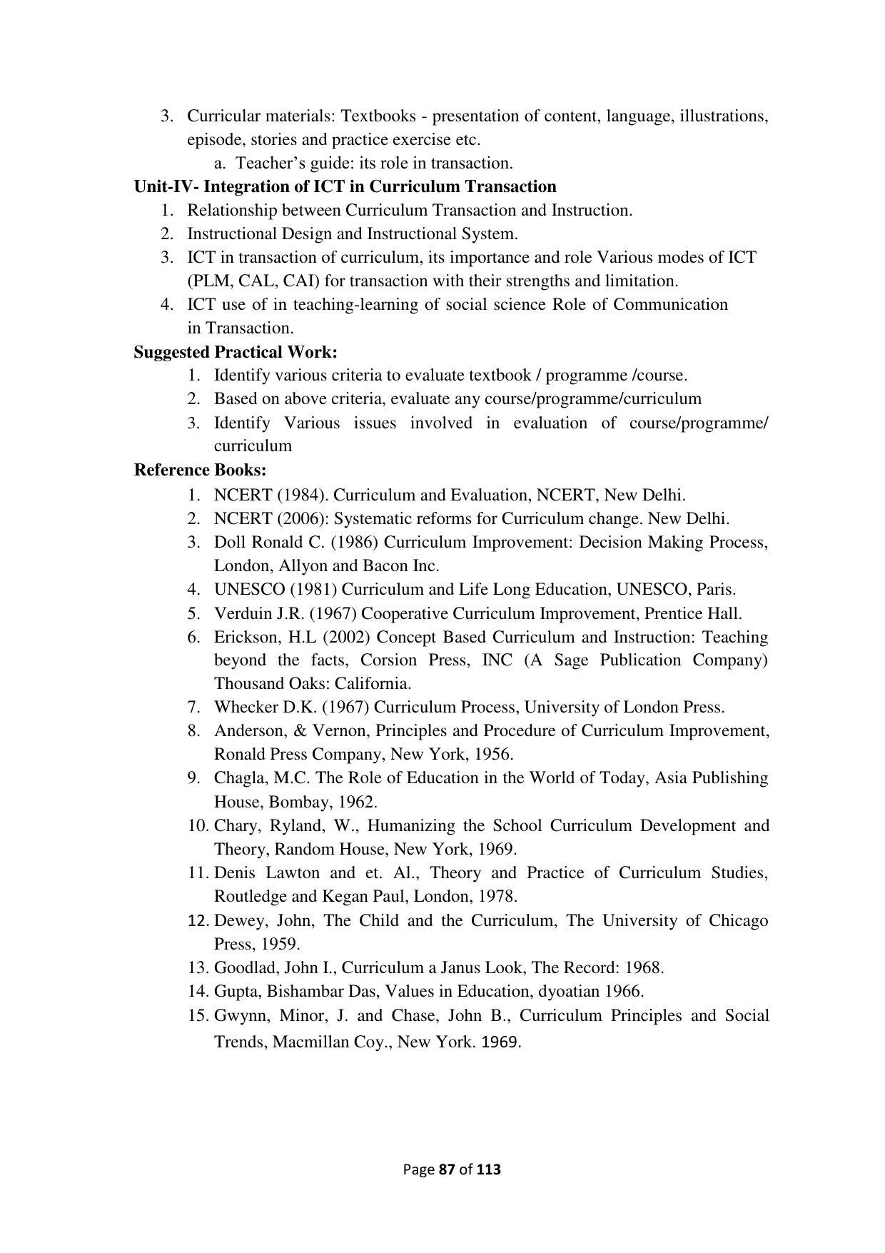 Dwonload Pdf - RTMNU Department of Education of (M.Ed.) CURRICULUM Syllabus. - Page 87
