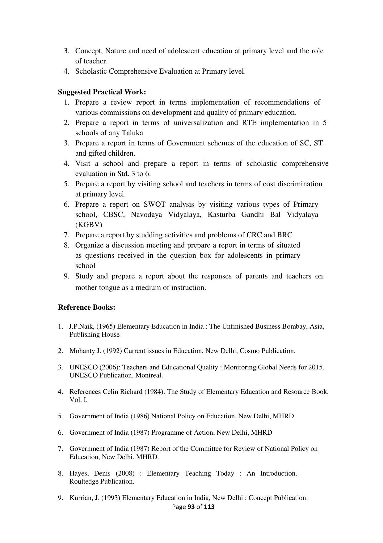 Dwonload Pdf - RTMNU Department of Education of (M.Ed.) CURRICULUM Syllabus. - Page 93