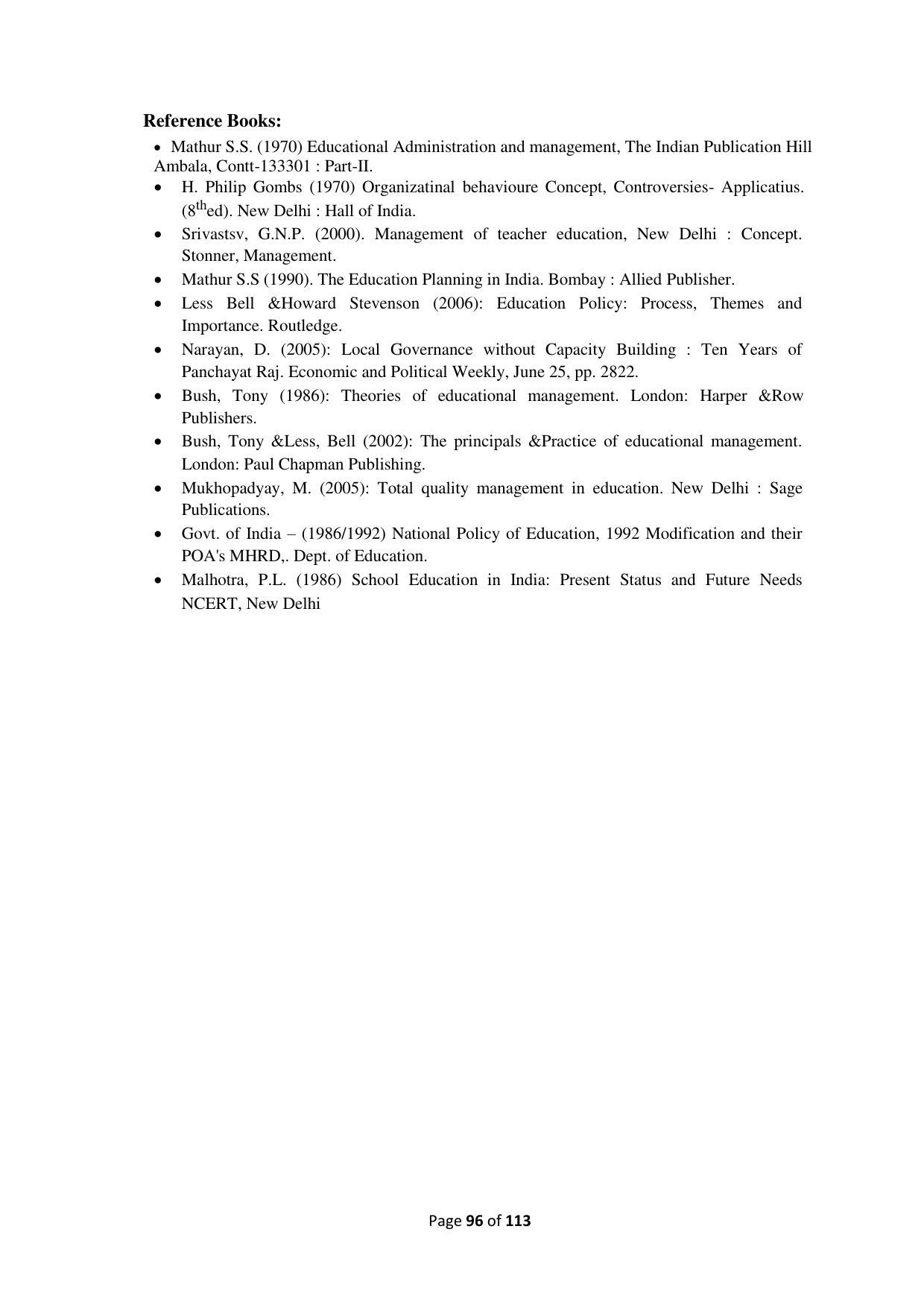 Dwonload Pdf - RTMNU Department of Education of (M.Ed.) CURRICULUM Syllabus. - Page 96