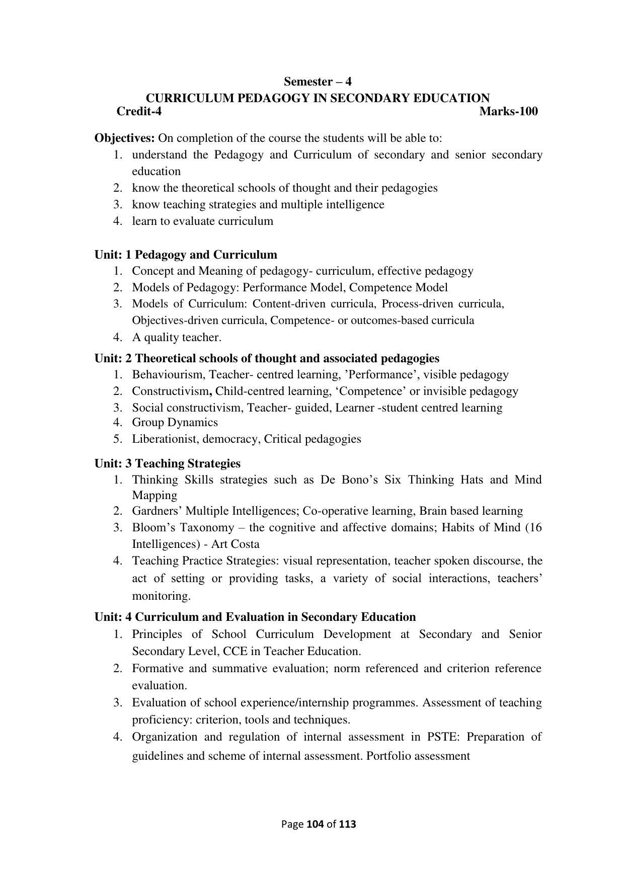 Dwonload Pdf - RTMNU Department of Education of (M.Ed.) CURRICULUM Syllabus. - Page 104