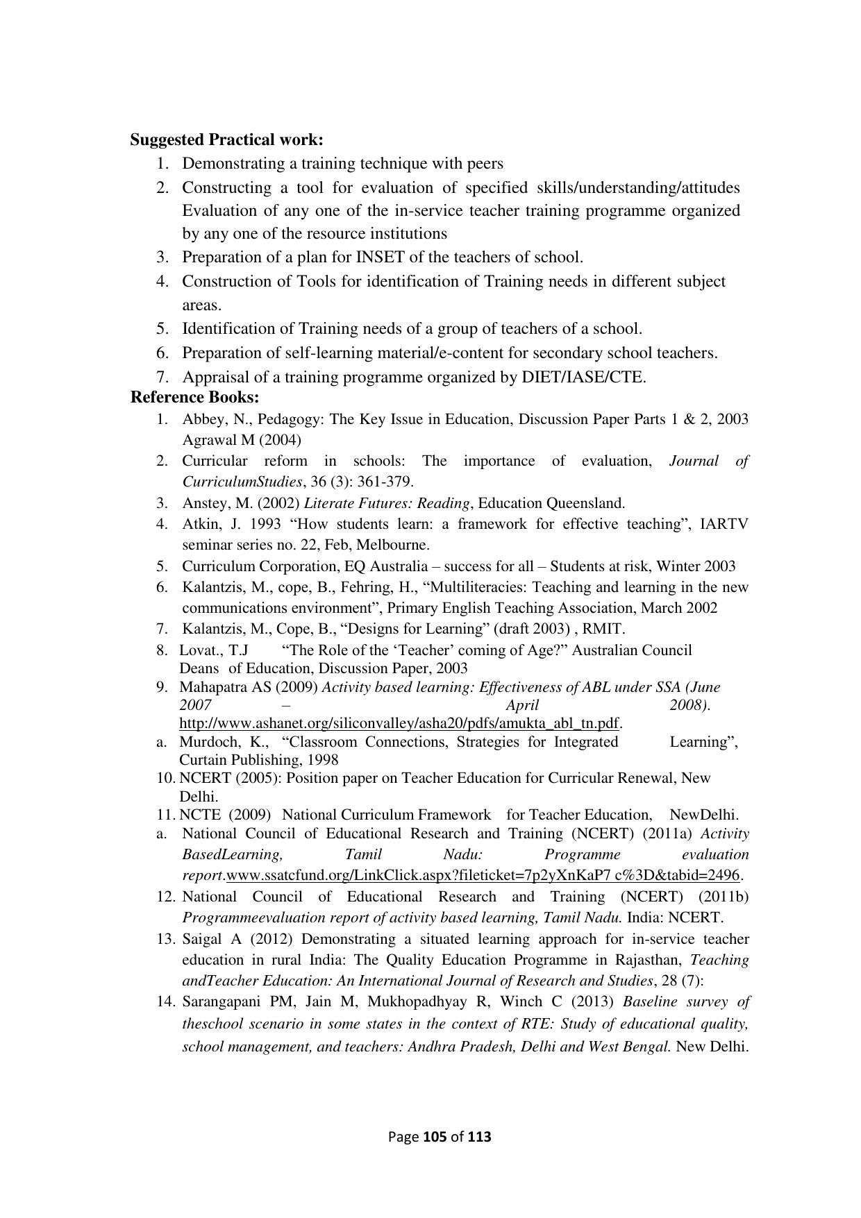 Dwonload Pdf - RTMNU Department of Education of (M.Ed.) CURRICULUM Syllabus. - Page 105
