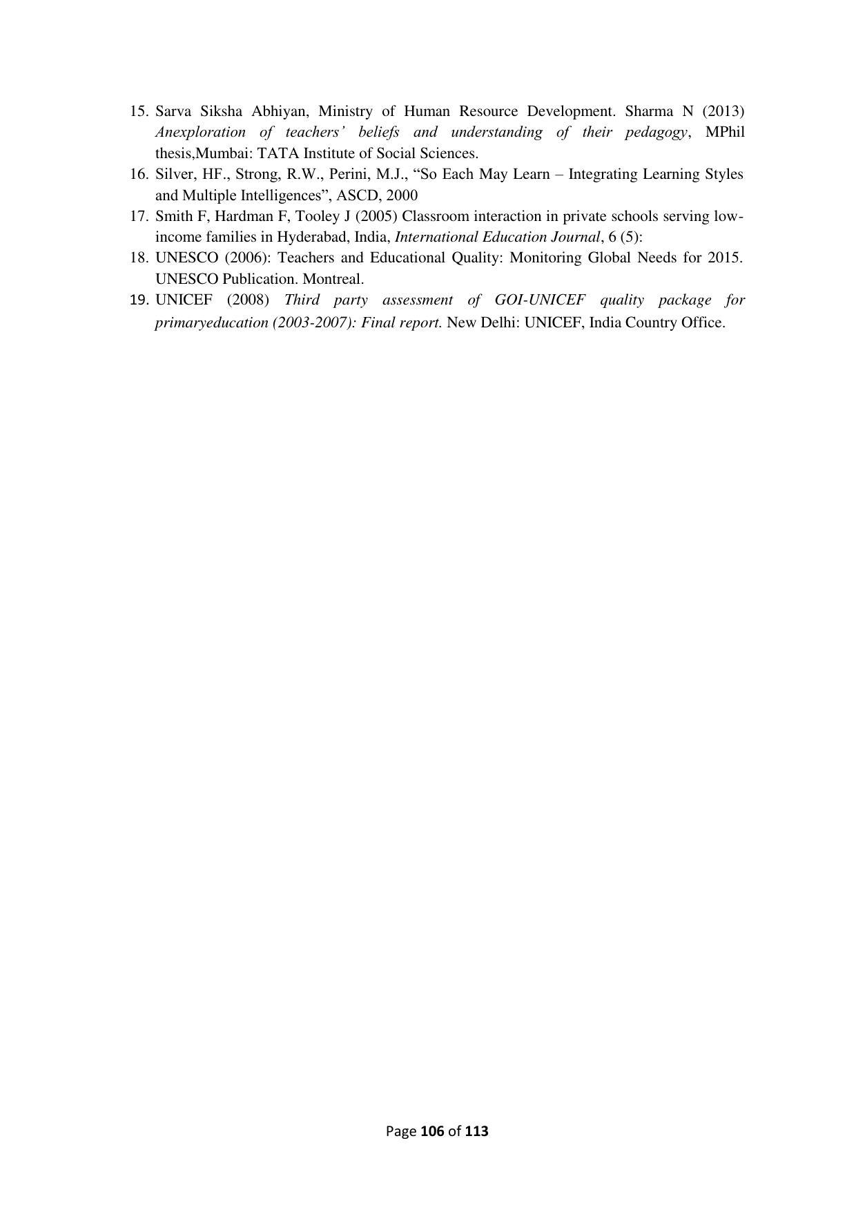 Dwonload Pdf - RTMNU Department of Education of (M.Ed.) CURRICULUM Syllabus. - Page 106