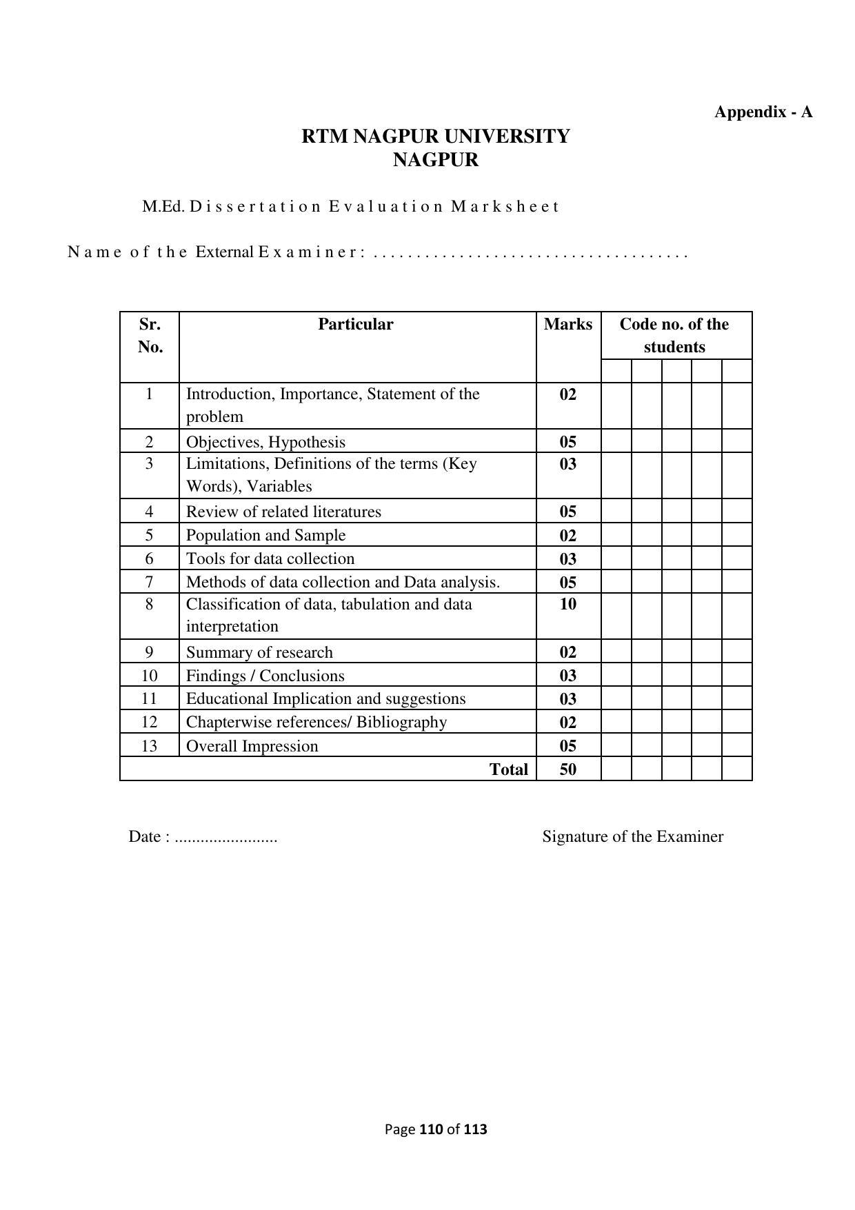 Dwonload Pdf - RTMNU Department of Education of (M.Ed.) CURRICULUM Syllabus. - Page 110