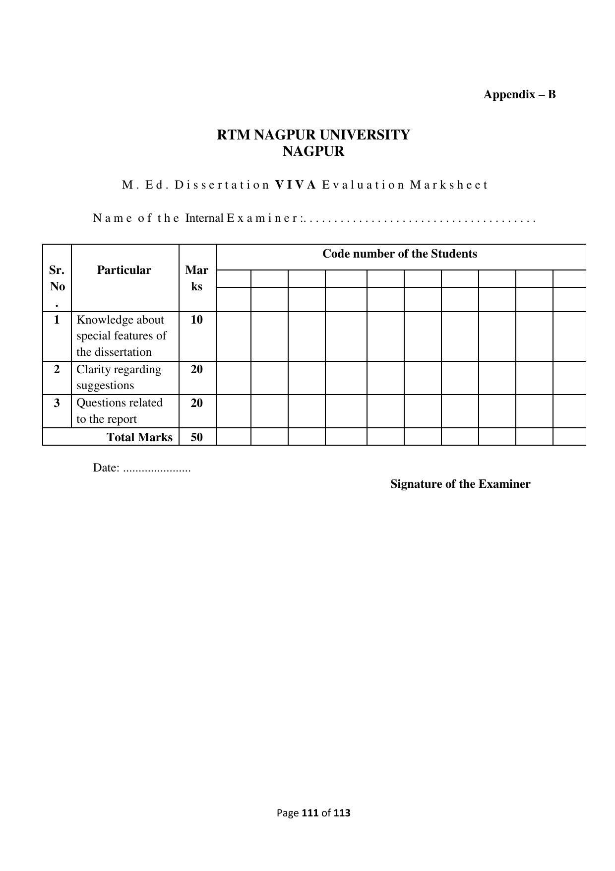 Dwonload Pdf - RTMNU Department of Education of (M.Ed.) CURRICULUM Syllabus. - Page 111