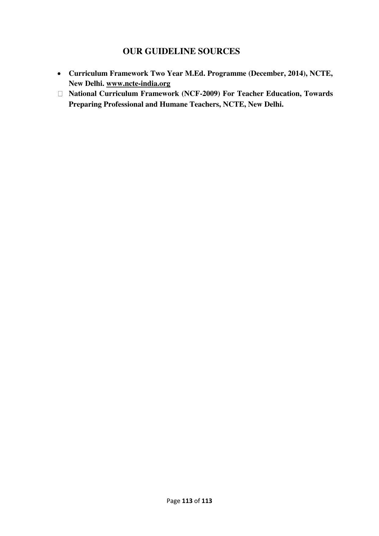 Dwonload Pdf - RTMNU Department of Education of (M.Ed.) CURRICULUM Syllabus. - Page 113