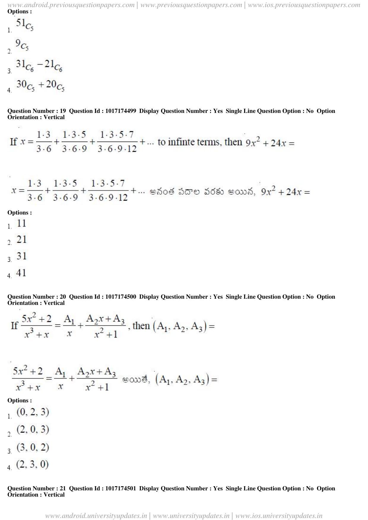 AP EAPCET 2017 - April 26, 2017 Forenoon - Master Engineering Question Paper With Preliminary Keys - Page 10