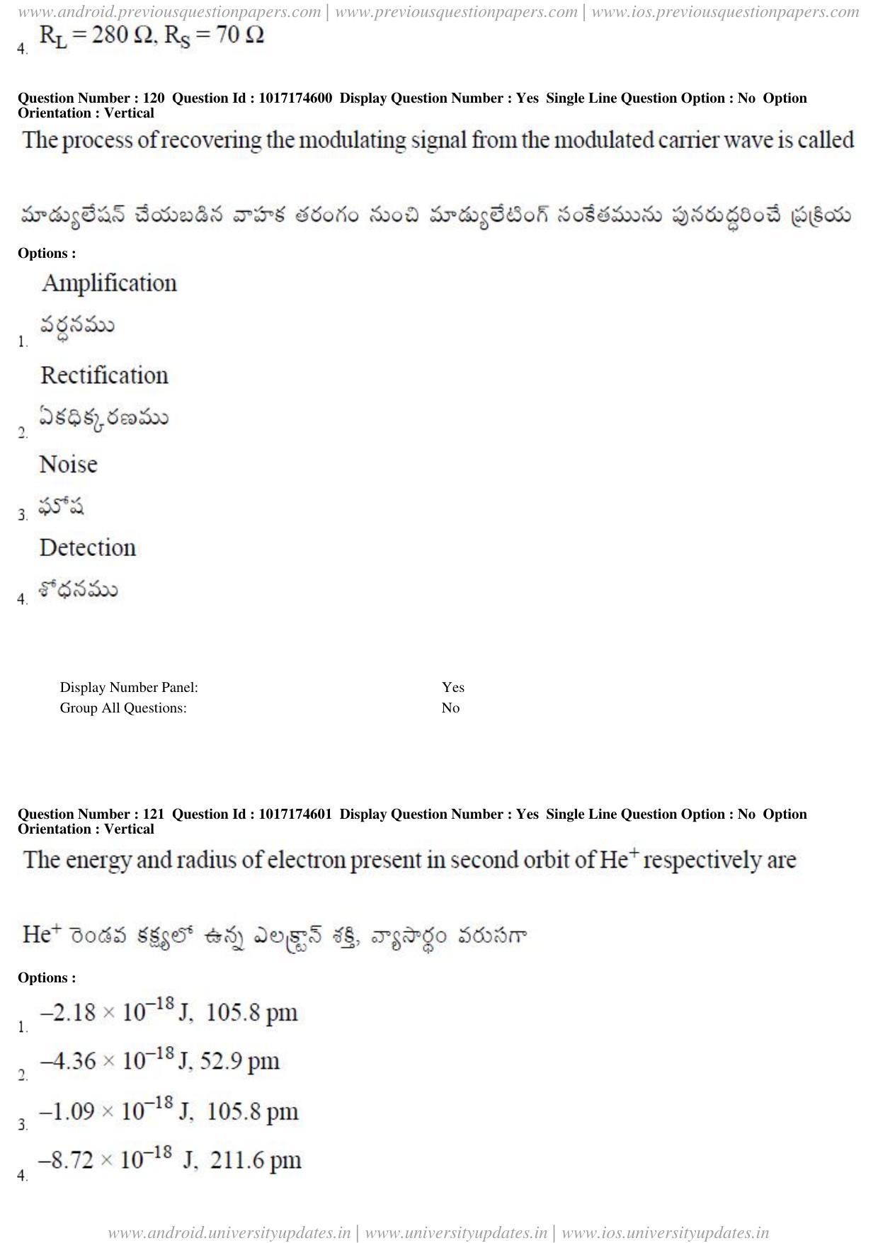 AP EAPCET 2017 - April 26, 2017 Forenoon - Master Engineering Question Paper With Preliminary Keys - Page 60