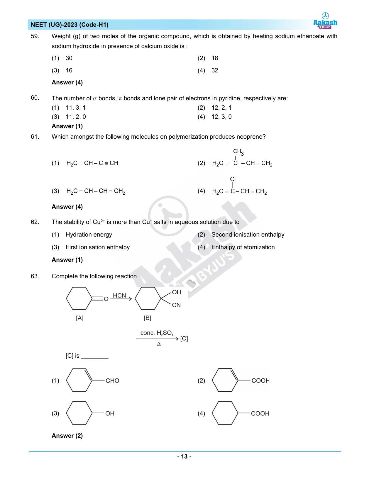 NEET 2023 Question Paper H1 - Page 13