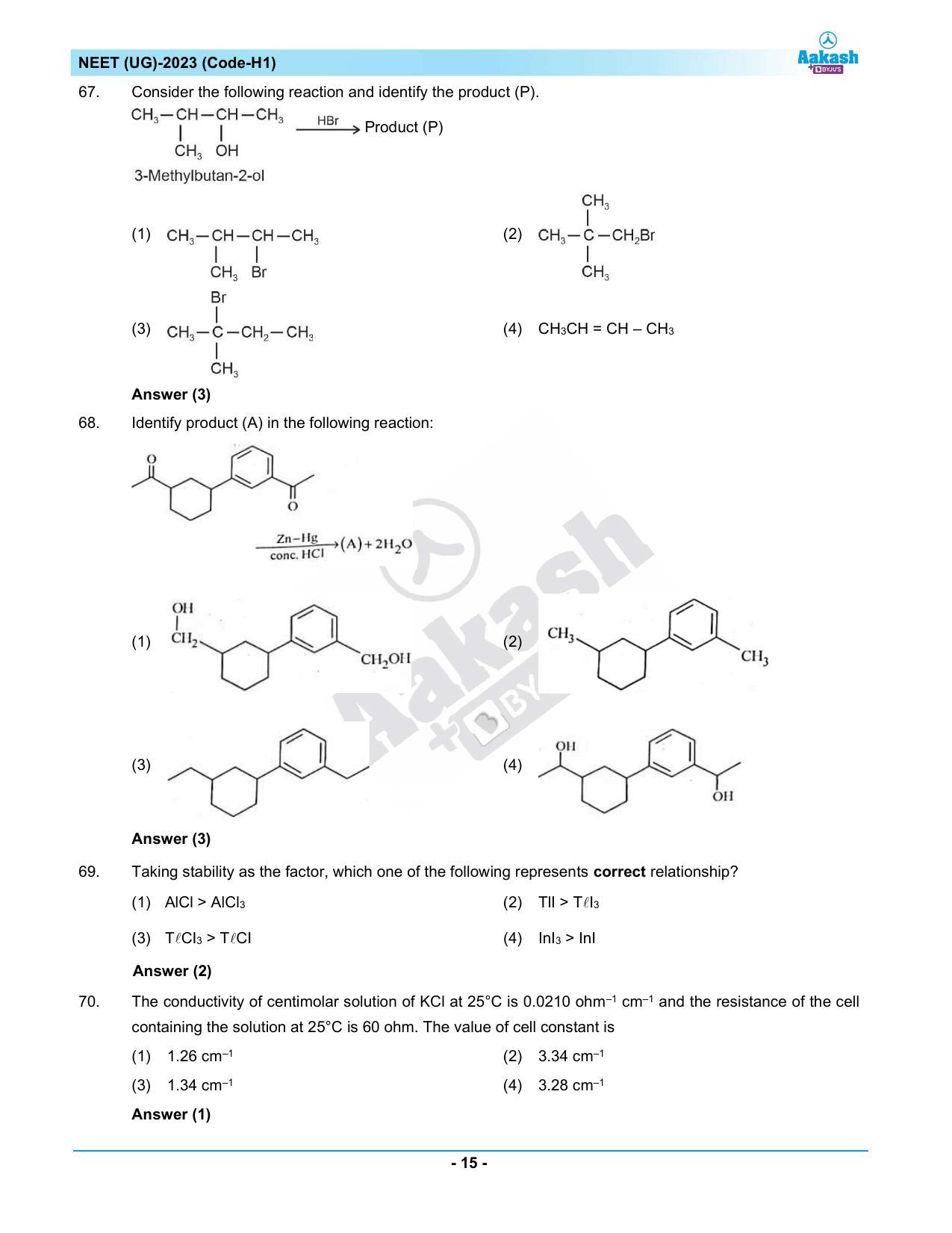 NEET 2023 Question Paper H1 - Page 15