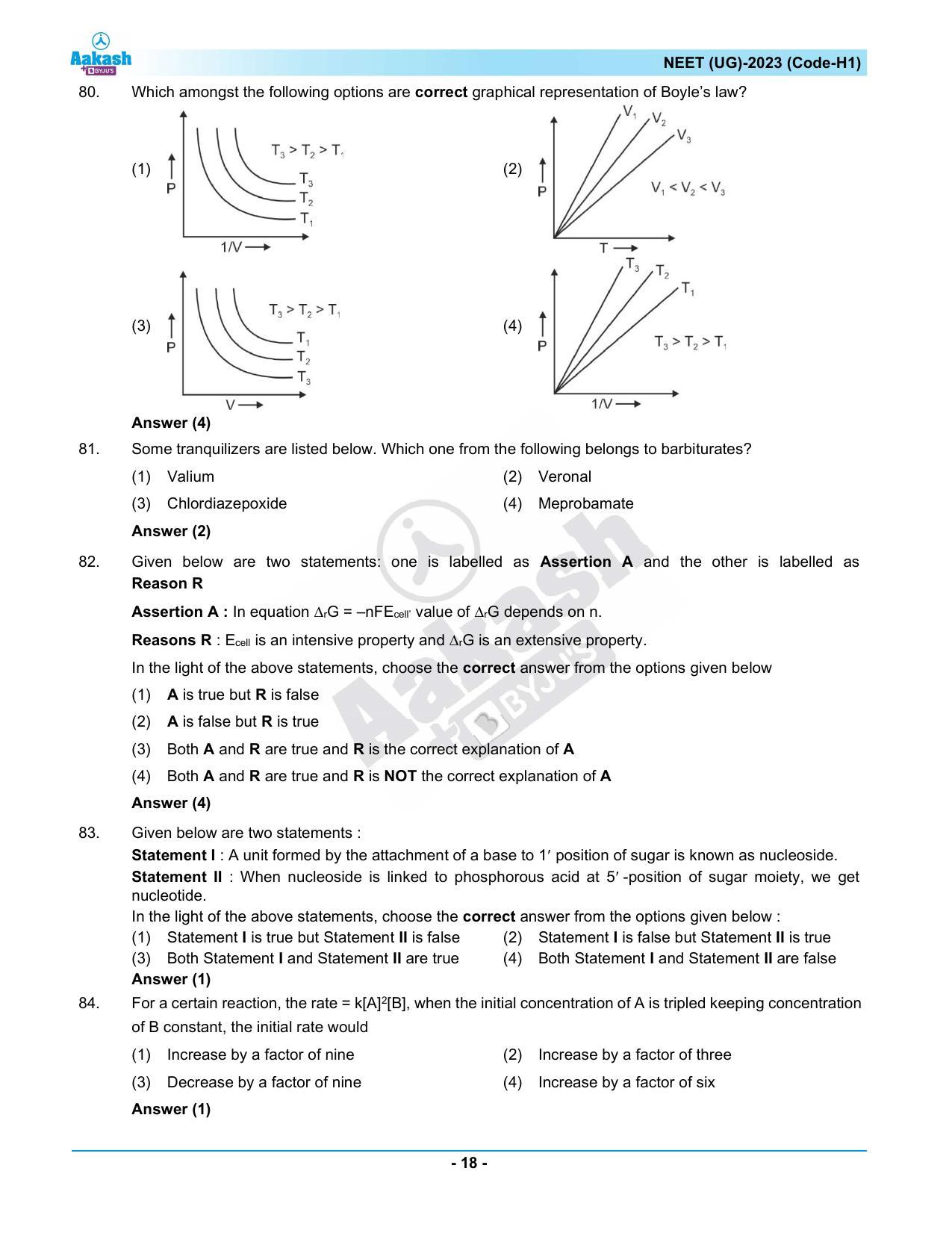 NEET 2023 Question Paper H1 - Page 18