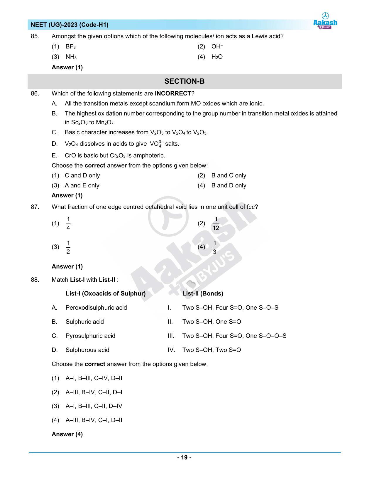 NEET 2023 Question Paper H1 - Page 19