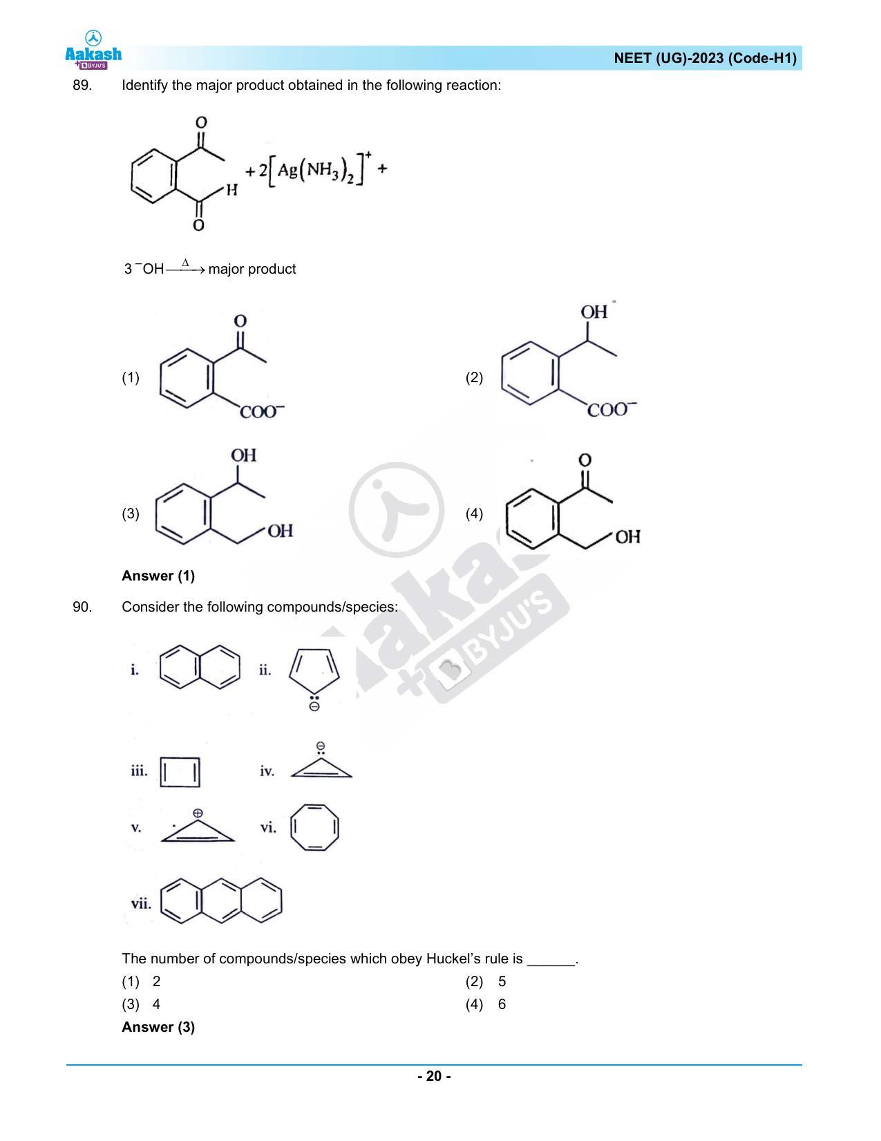 NEET 2023 Question Paper H1 - Page 20