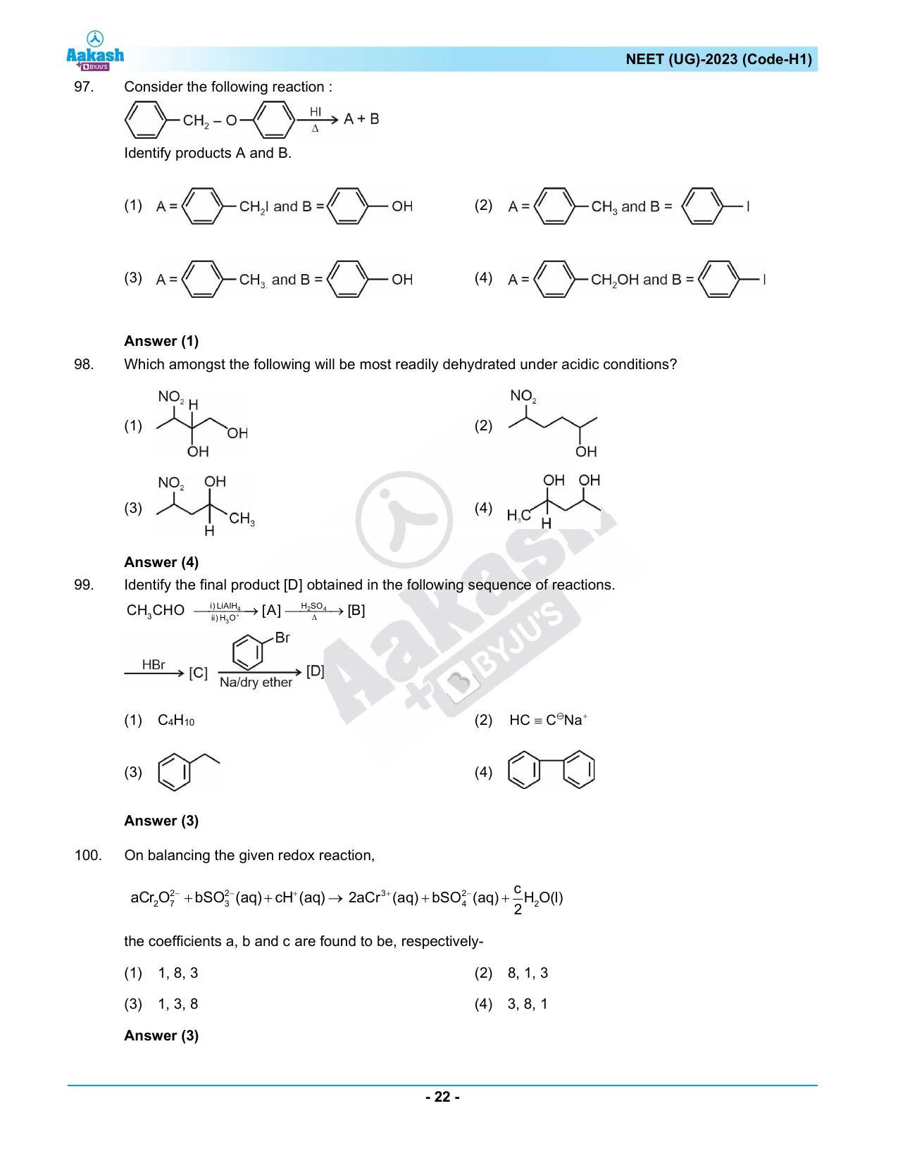 NEET 2023 Question Paper H1 - Page 22