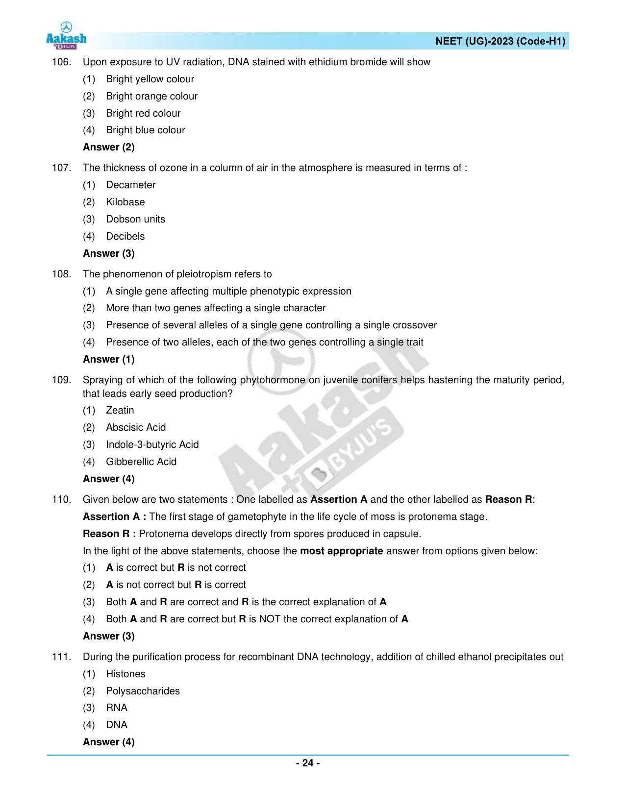 NEET 2023 Question Paper H1 - Page 24