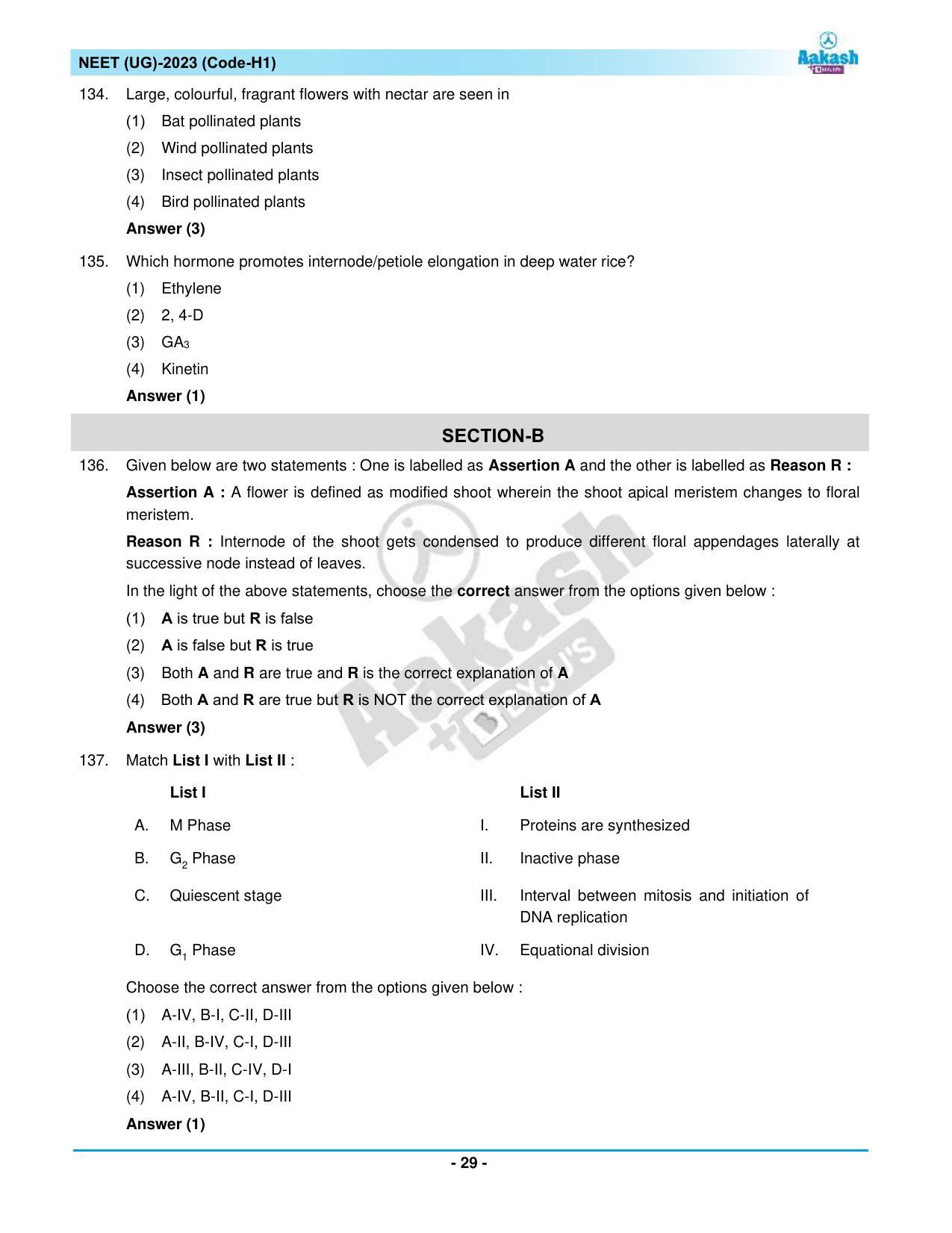 NEET 2023 Question Paper H1 - Page 29