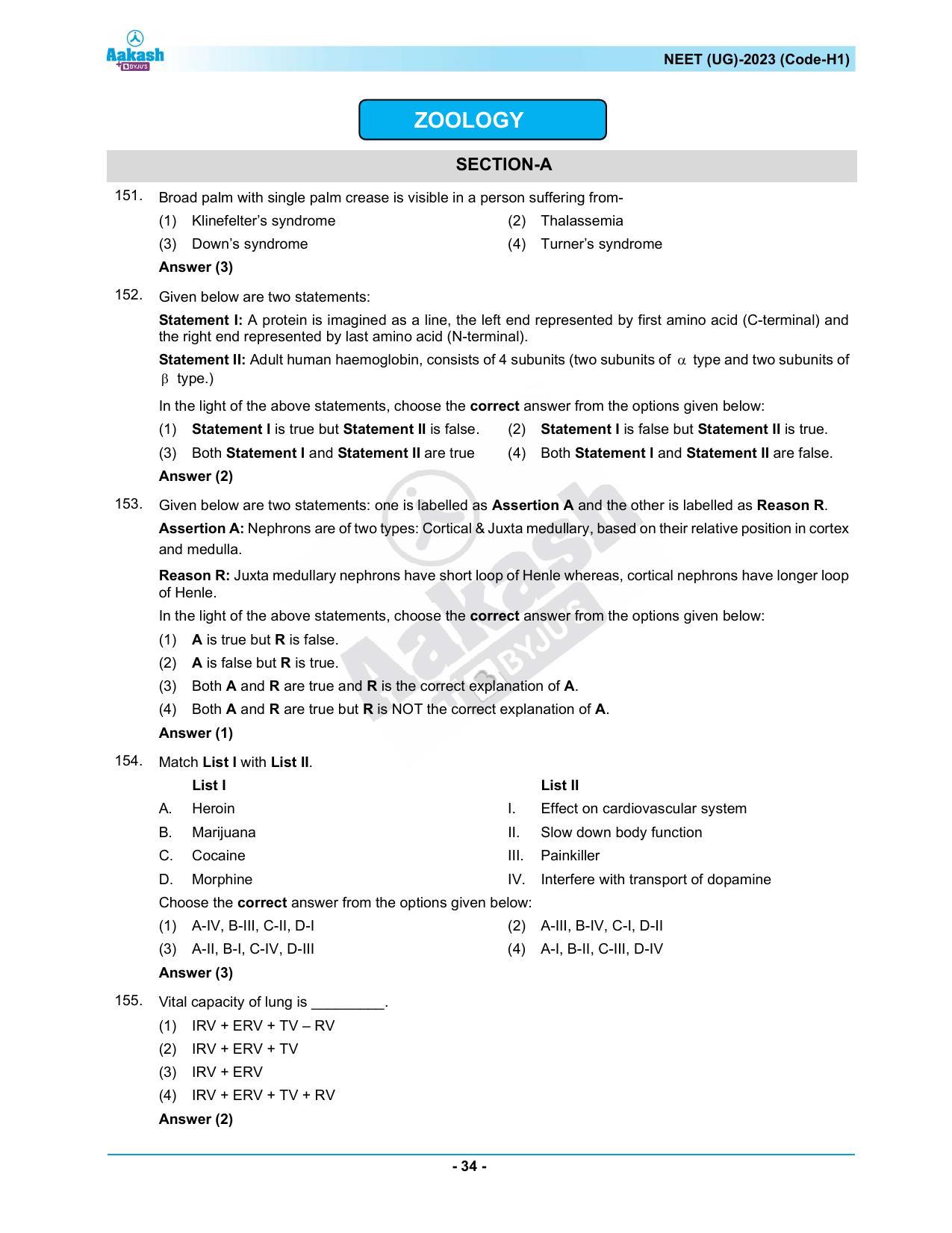 NEET 2023 Question Paper H1 - Page 34