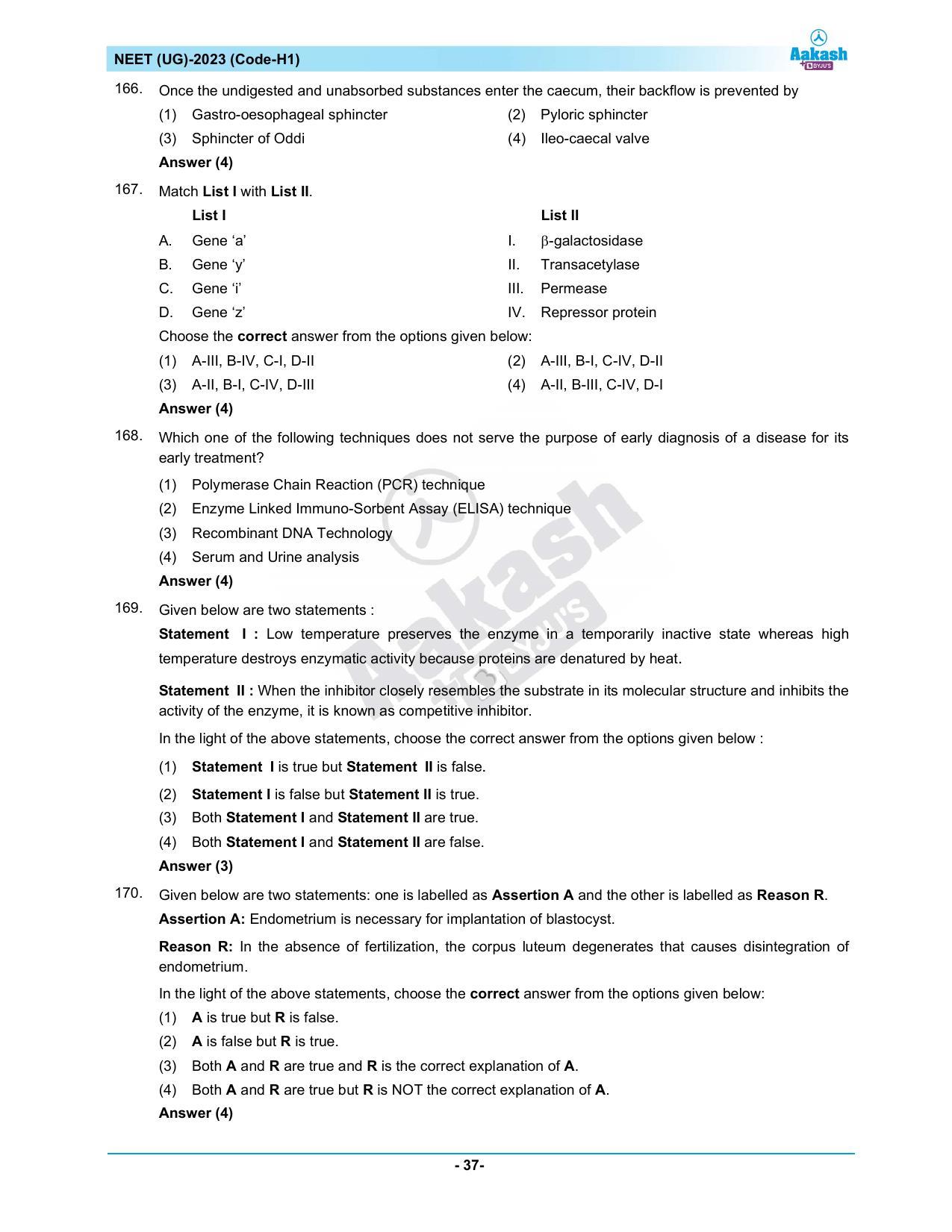 NEET 2023 Question Paper H1 - Page 37